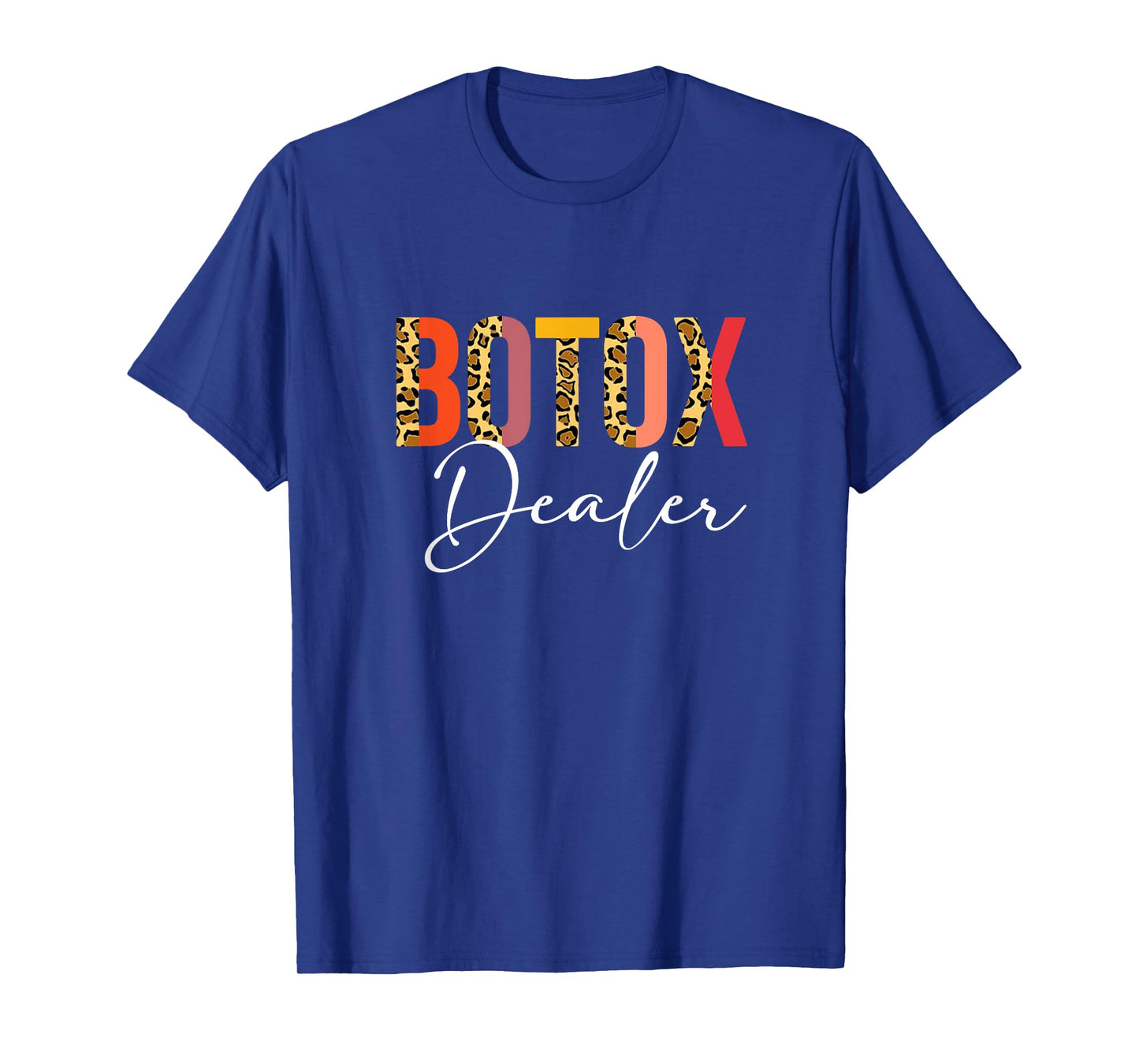 Botox Dealer Esthetician Nurse Injector Half Leopard Print T-Shirt
