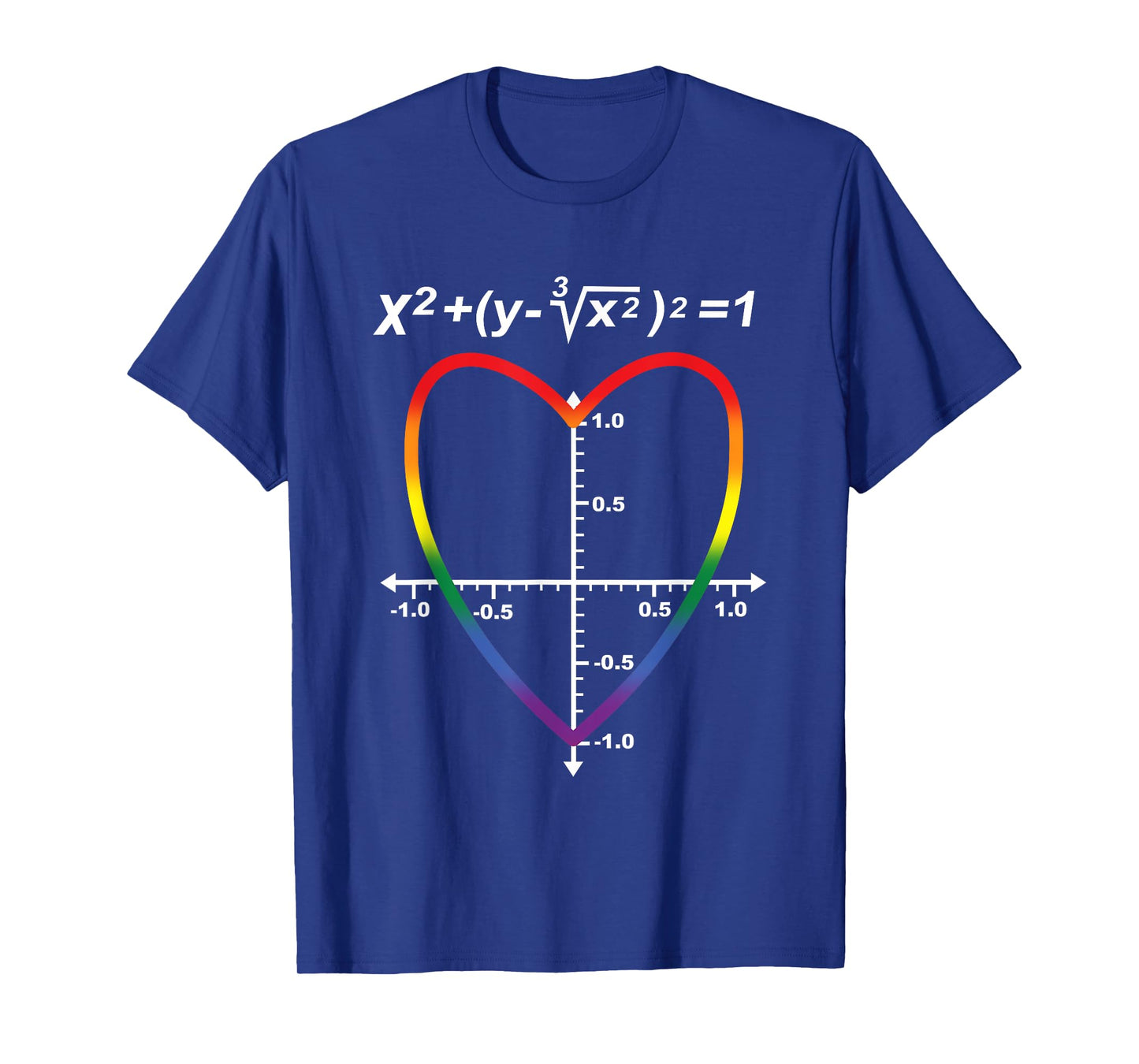 LGBT-Q Teacher Gay Pride Rainbow Math Heart Men Women T-Shirt