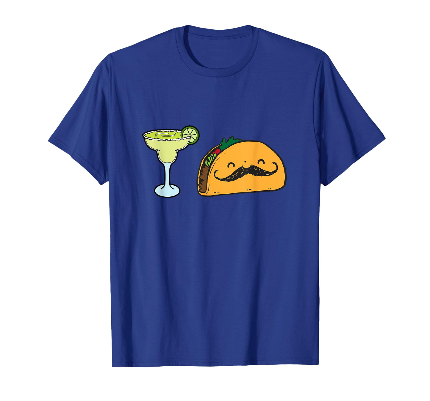Fun Taco Mustache Margarita With Lime Mexican Food T-Shirt! T-Shirt