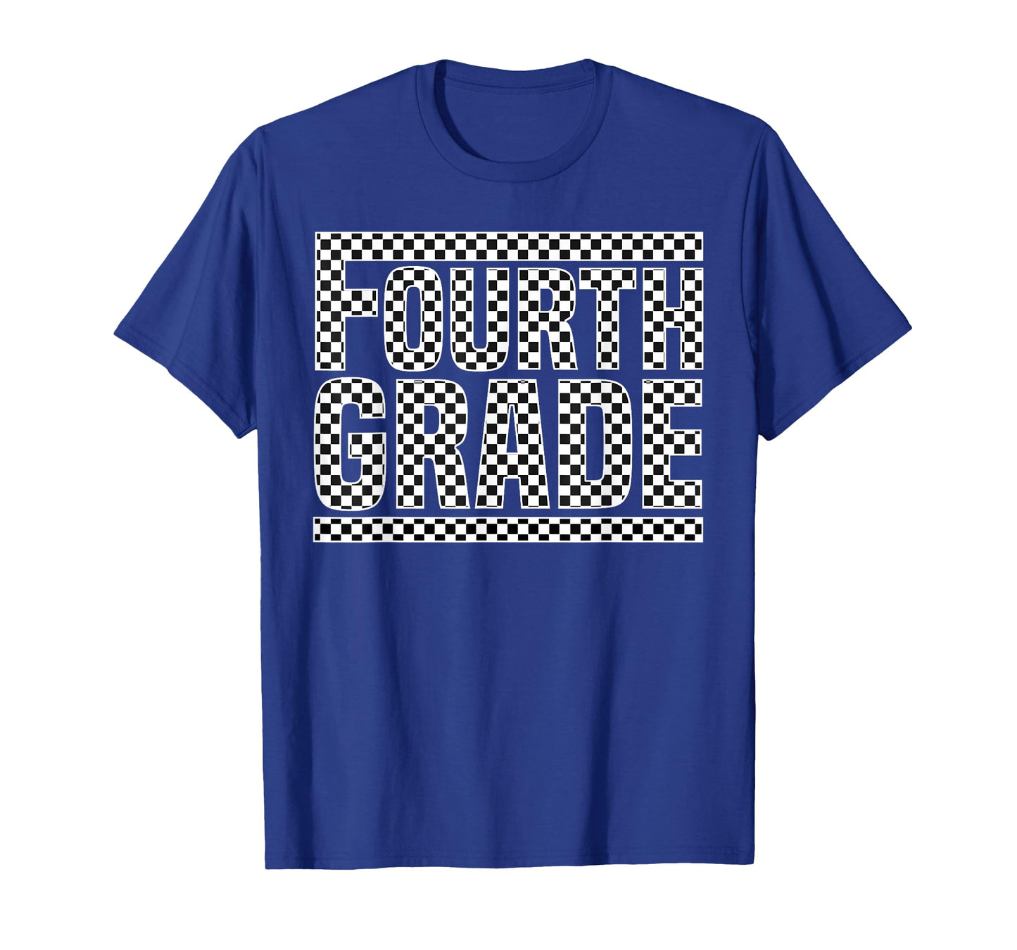 Checkered 4th Grade Back to School Boys Girls Kids Teacher T-Shirt