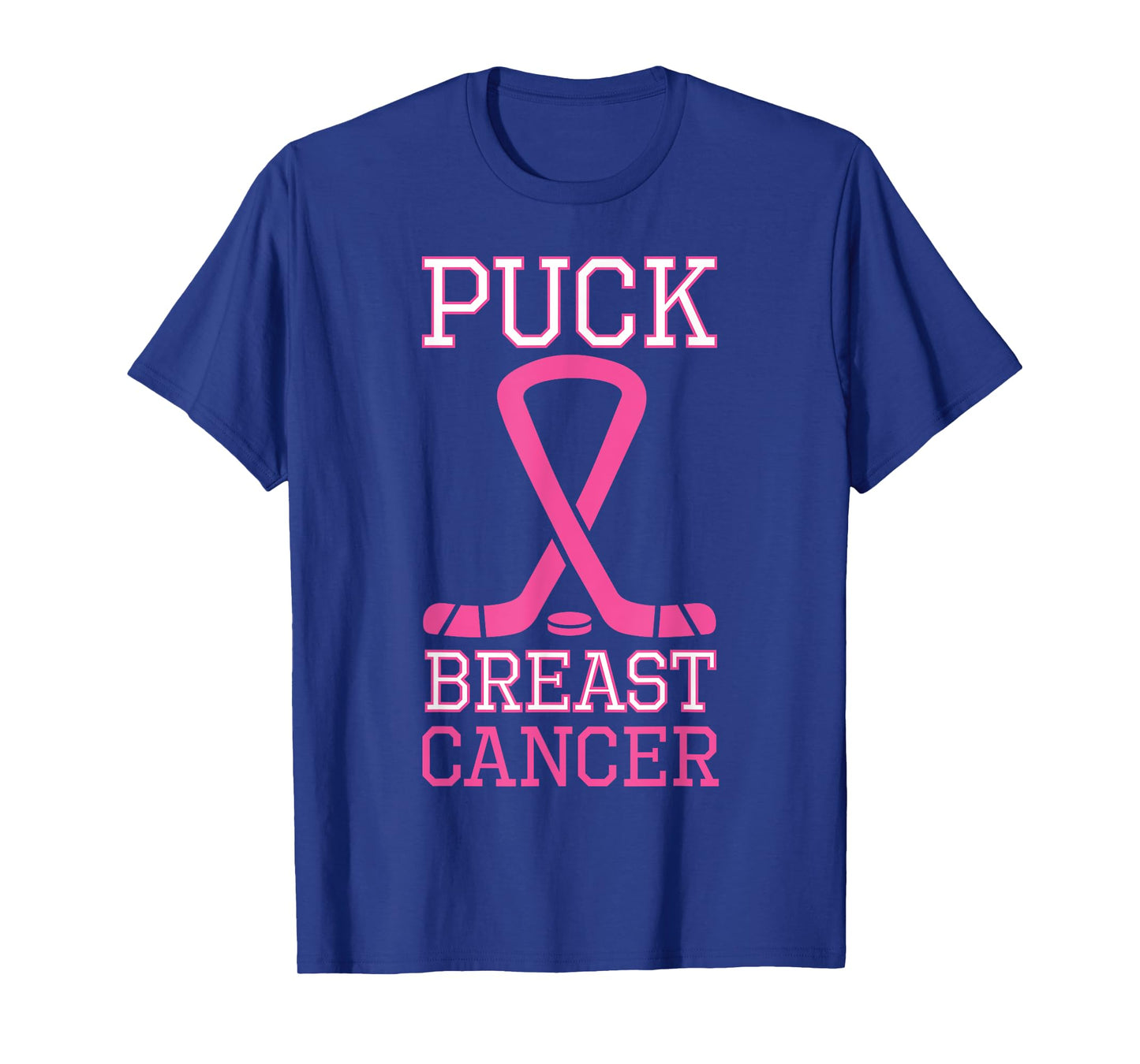 Puck Breast Cancer Pink Ribbon Ice Hockey Cancer day T-Shirt