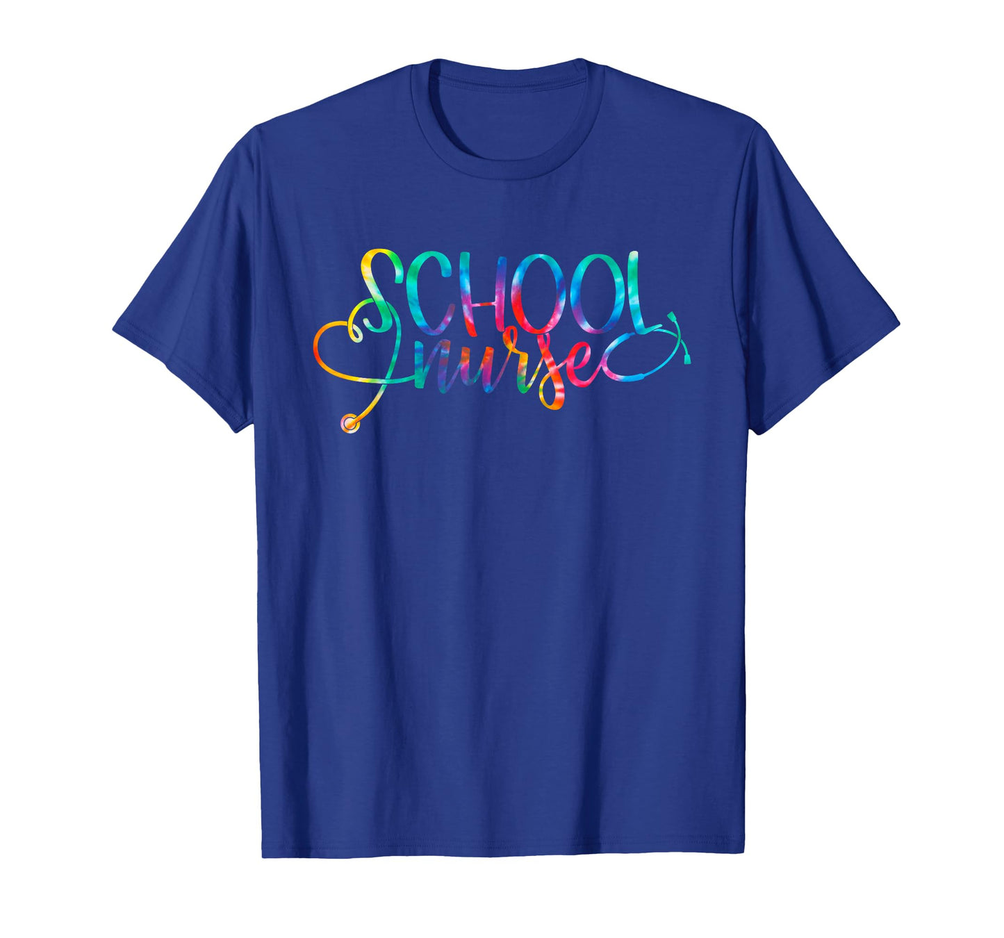 Tie Dye School Nurse Stethoscope Appreciation Nursing Women T-Shirt