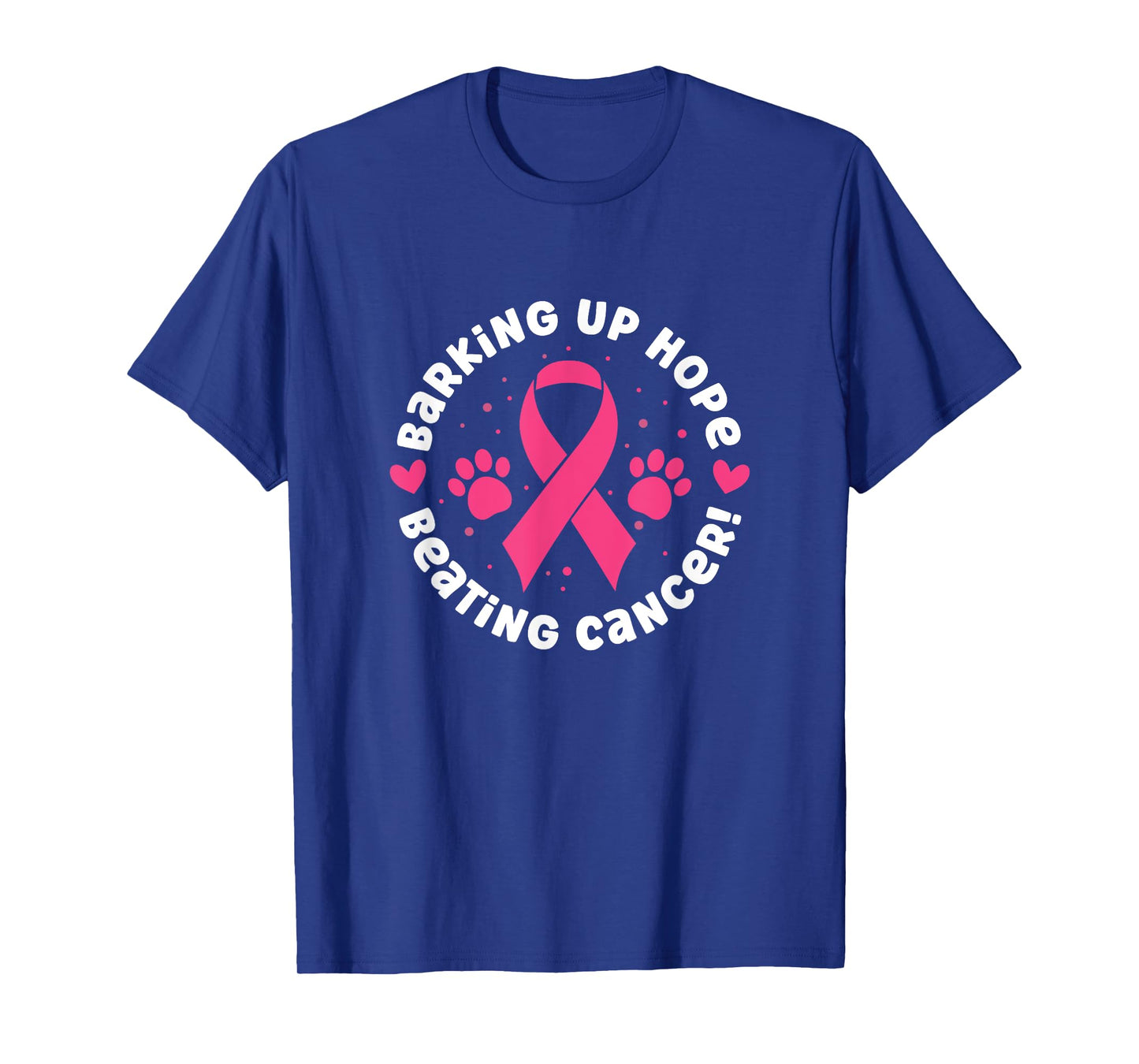 Barking Up Hope Beating Dog Cancer Pink Ribbon Pet Owner T-Shirt