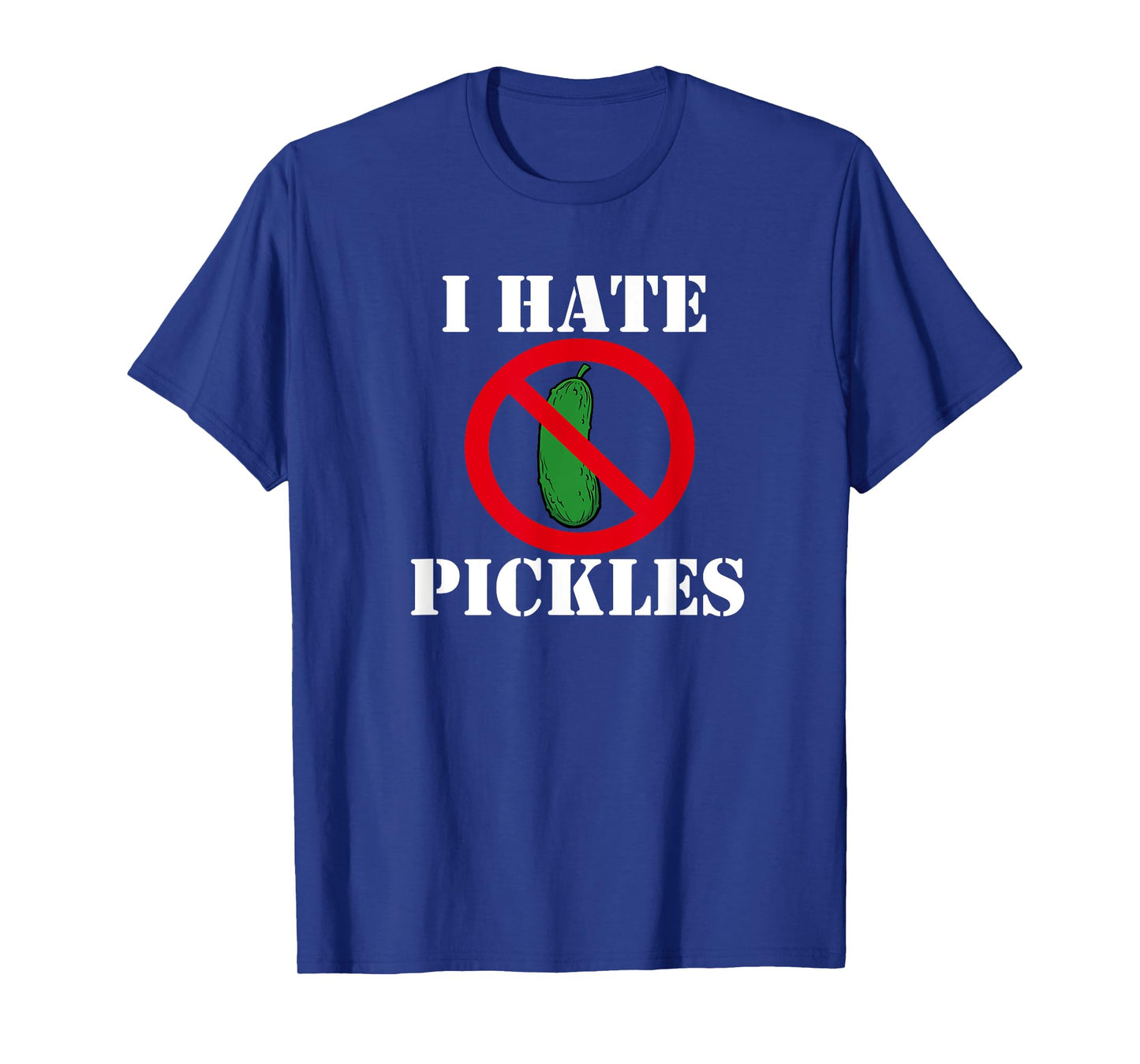 Sylvia's Love Hate Shirts. I Hate Pickles T-Shirt. Unisex-Adults, Black, Small, Short Sleeve