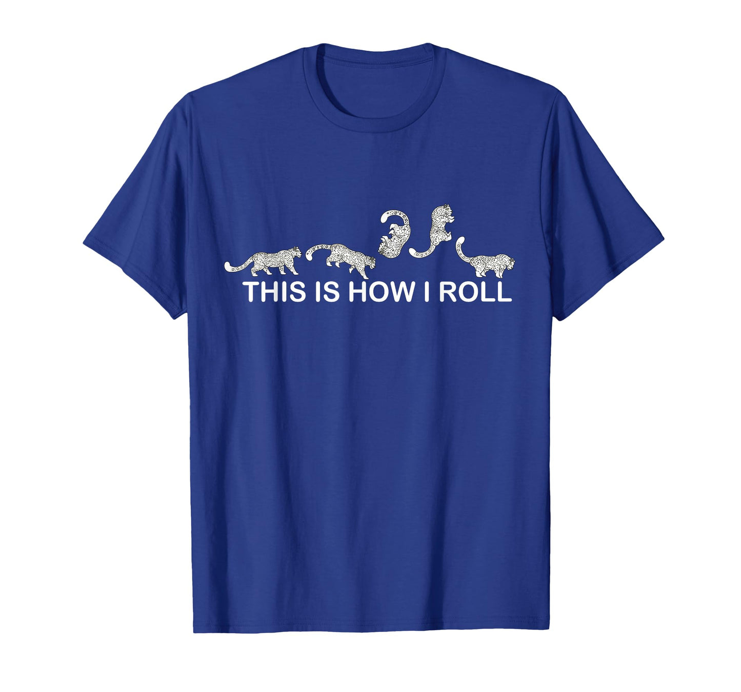 Snow Leopard How I Roll Kids Funny Snow Leopard T-Shirt
