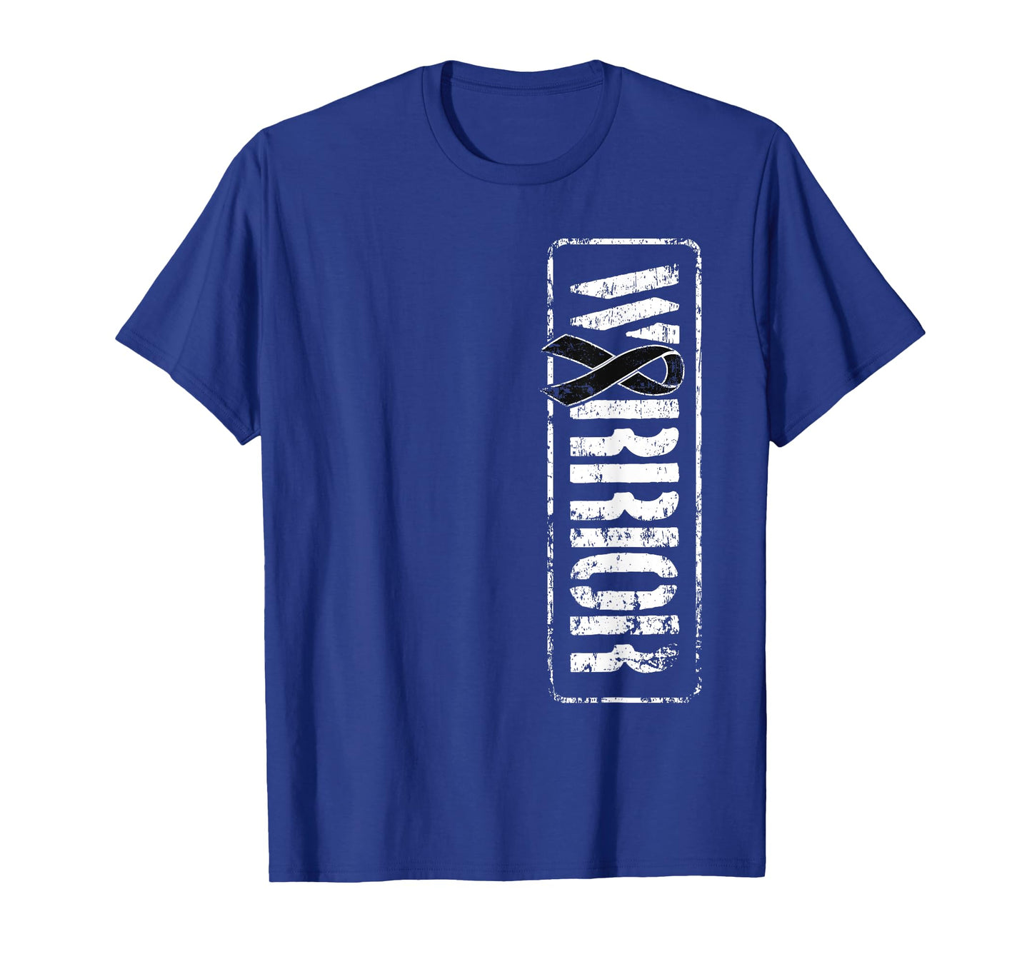 Melanoma Skin Cancer Awareness - Military Warrior Ribbon T-Shirt