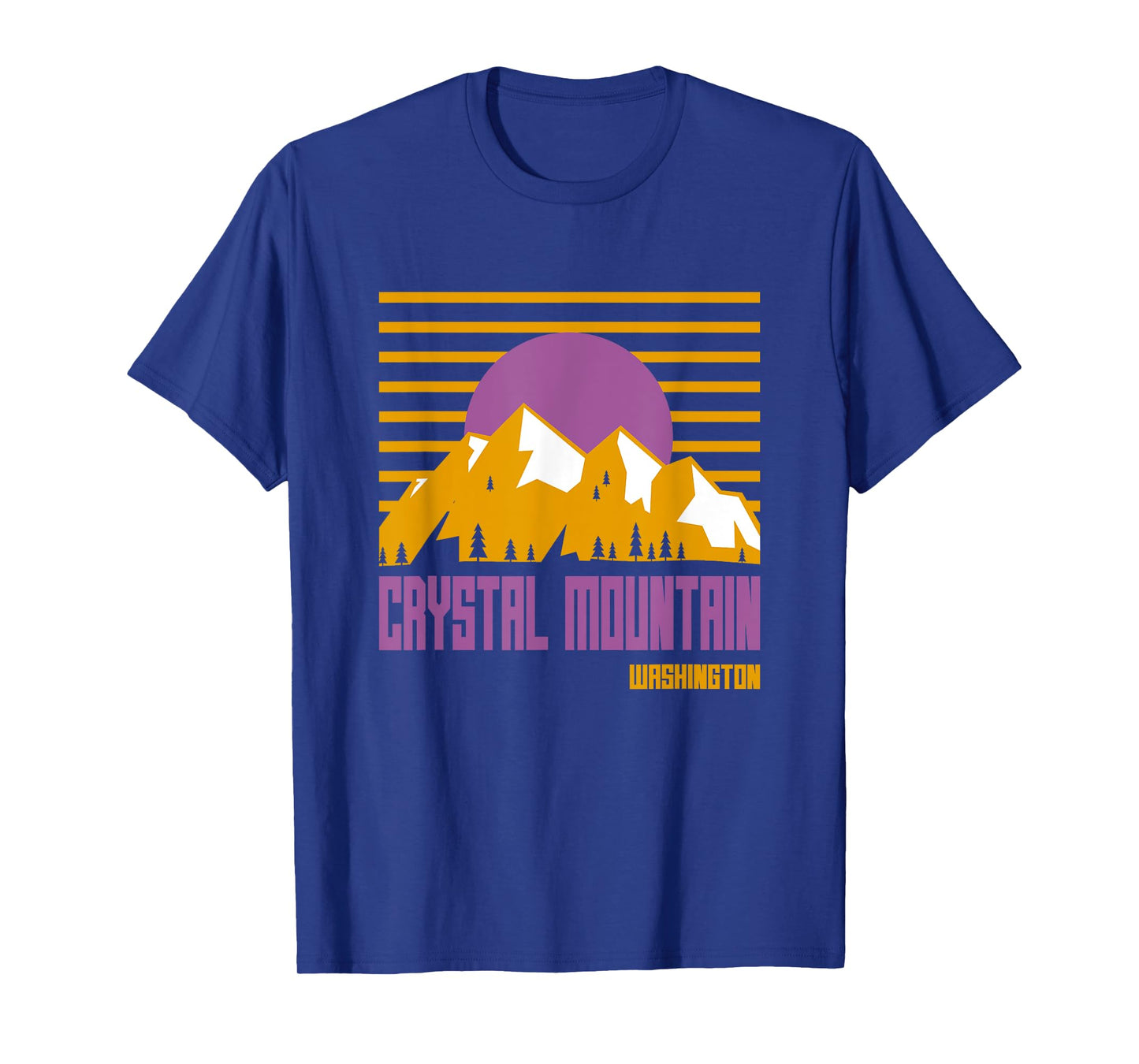 Crystal Mountain Washington Vintage Mountains Hiking Camp T-Shirt