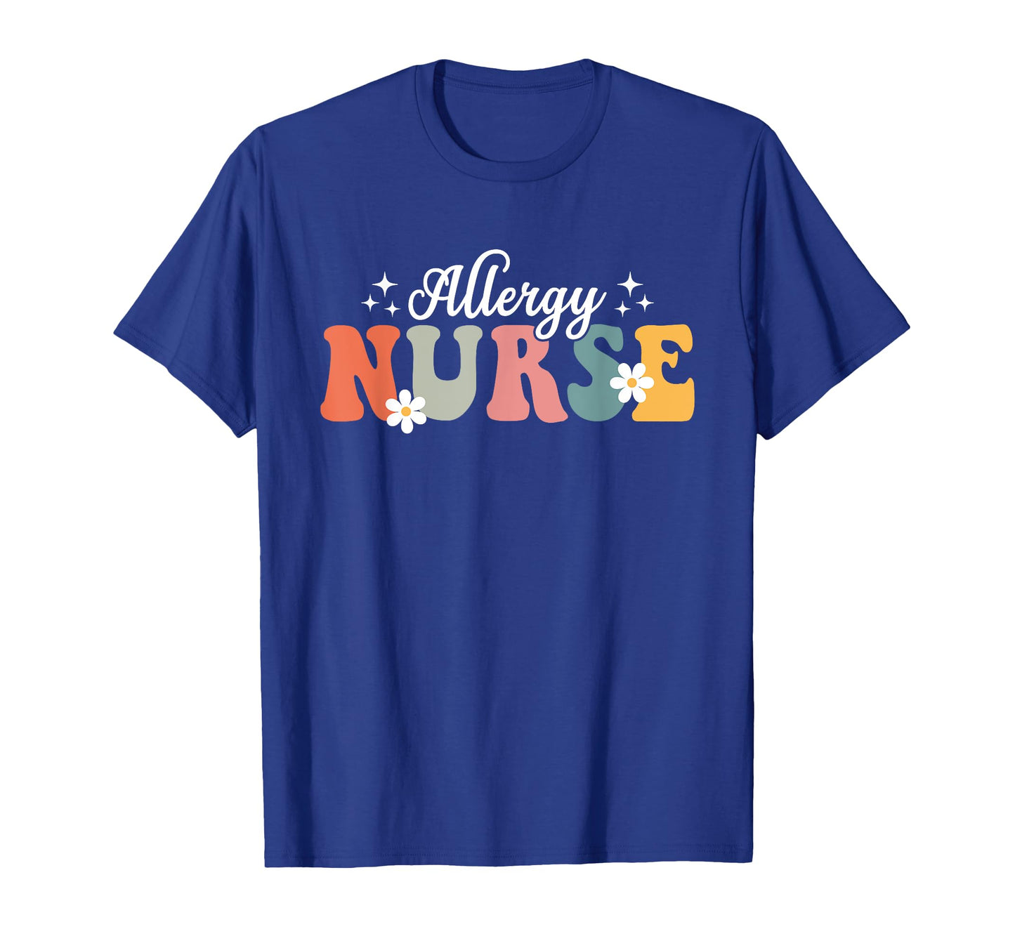 Retro Groovy Nurse Allergy Nurse Funny Nursing For Women Men T-Shirt