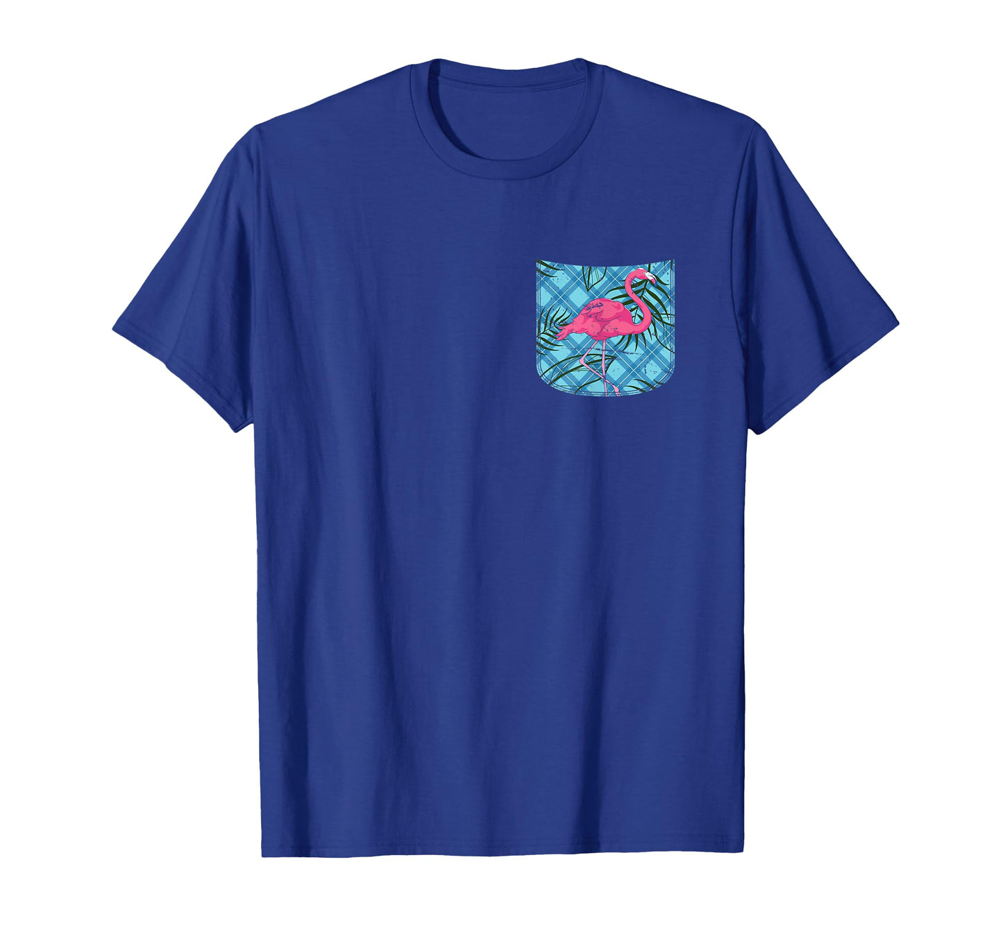 Summer Exotic Bird Lover Pink Flamingo Pocket Tropical T-Shirt