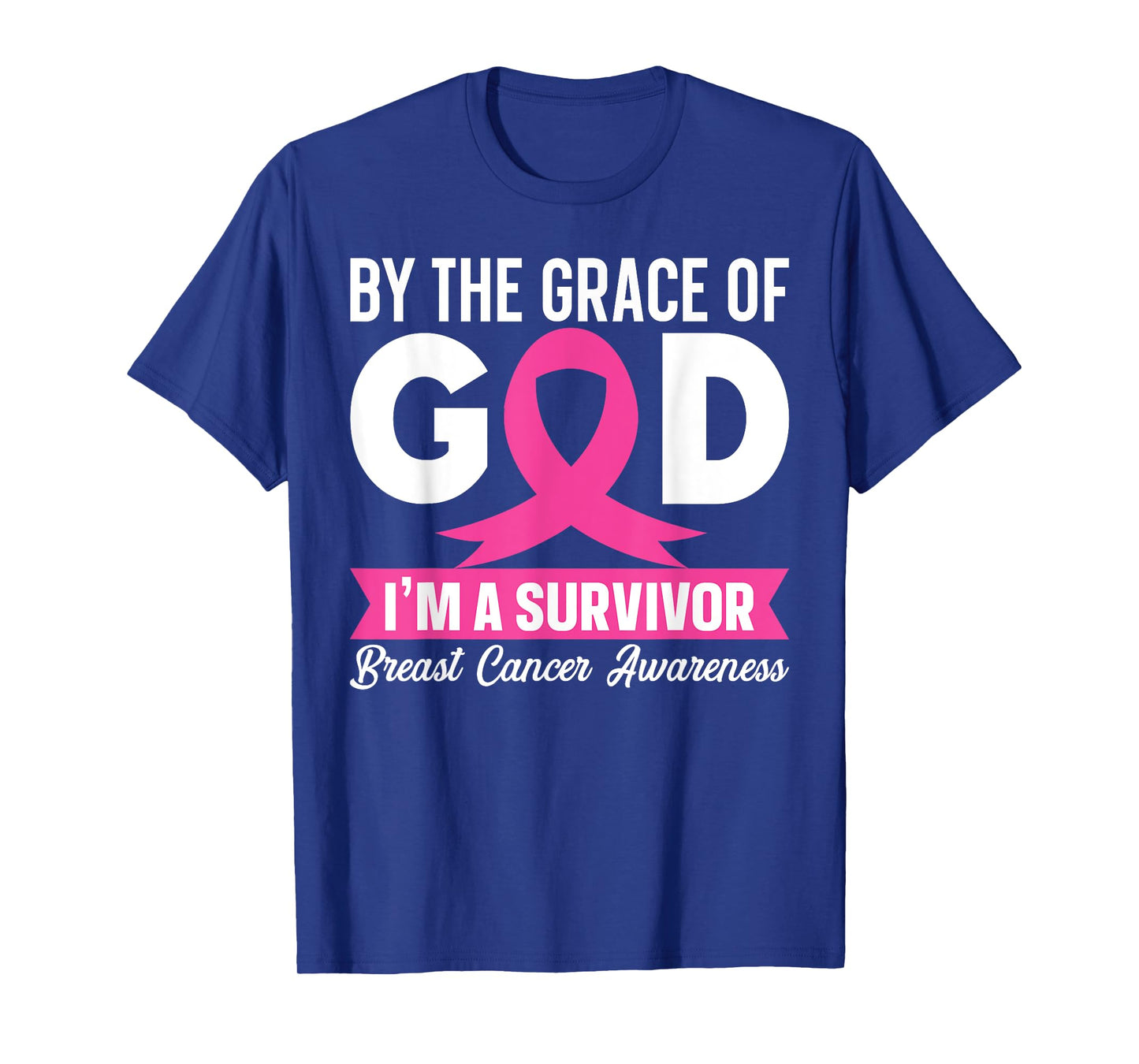 Breast Cancer Awareness Shirt God's Survivor Pink Ribbon T-Shirt