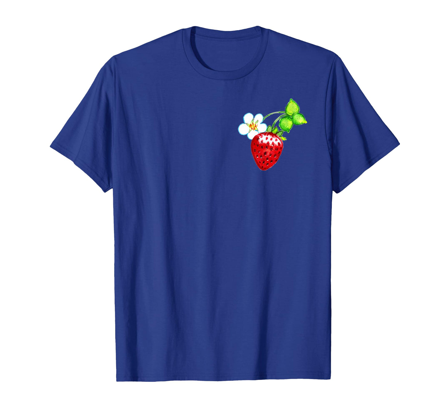 Retro Strawberries Pattern Berry Pocket | Vintage Strawberry T-Shirt