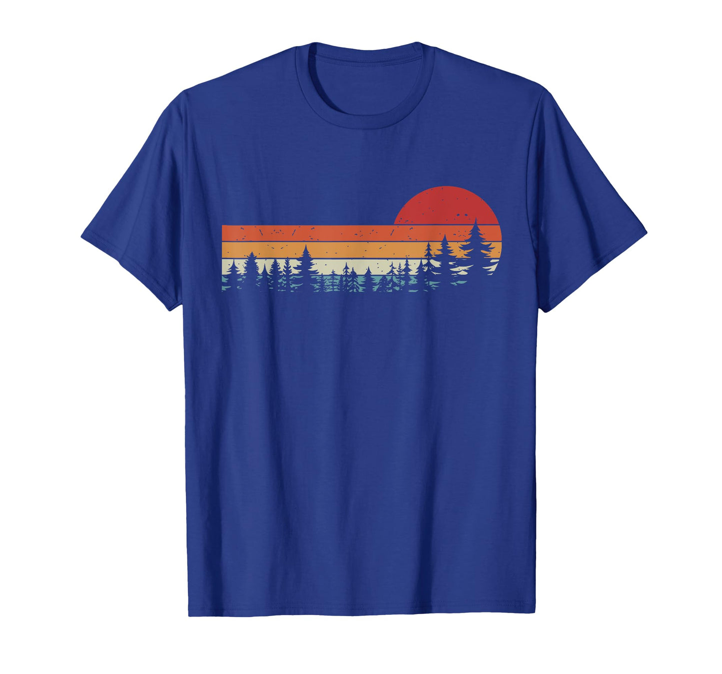 Wildlife Vintage Sunset Mountain Forest Trees Hiking Nature T-Shirt