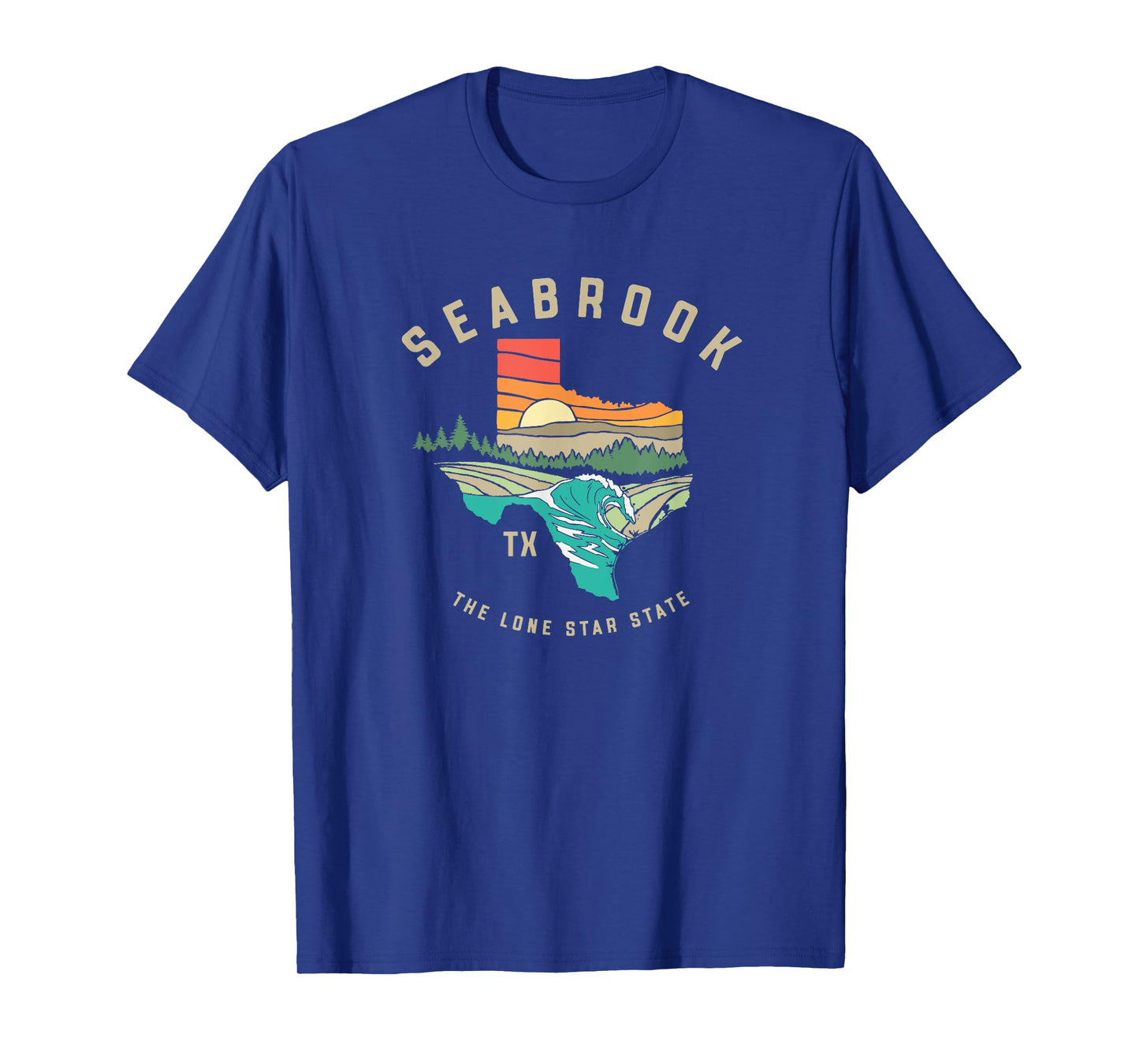 Seabrook Texas Outdoors Vintage Nature Illustration T-Shirt