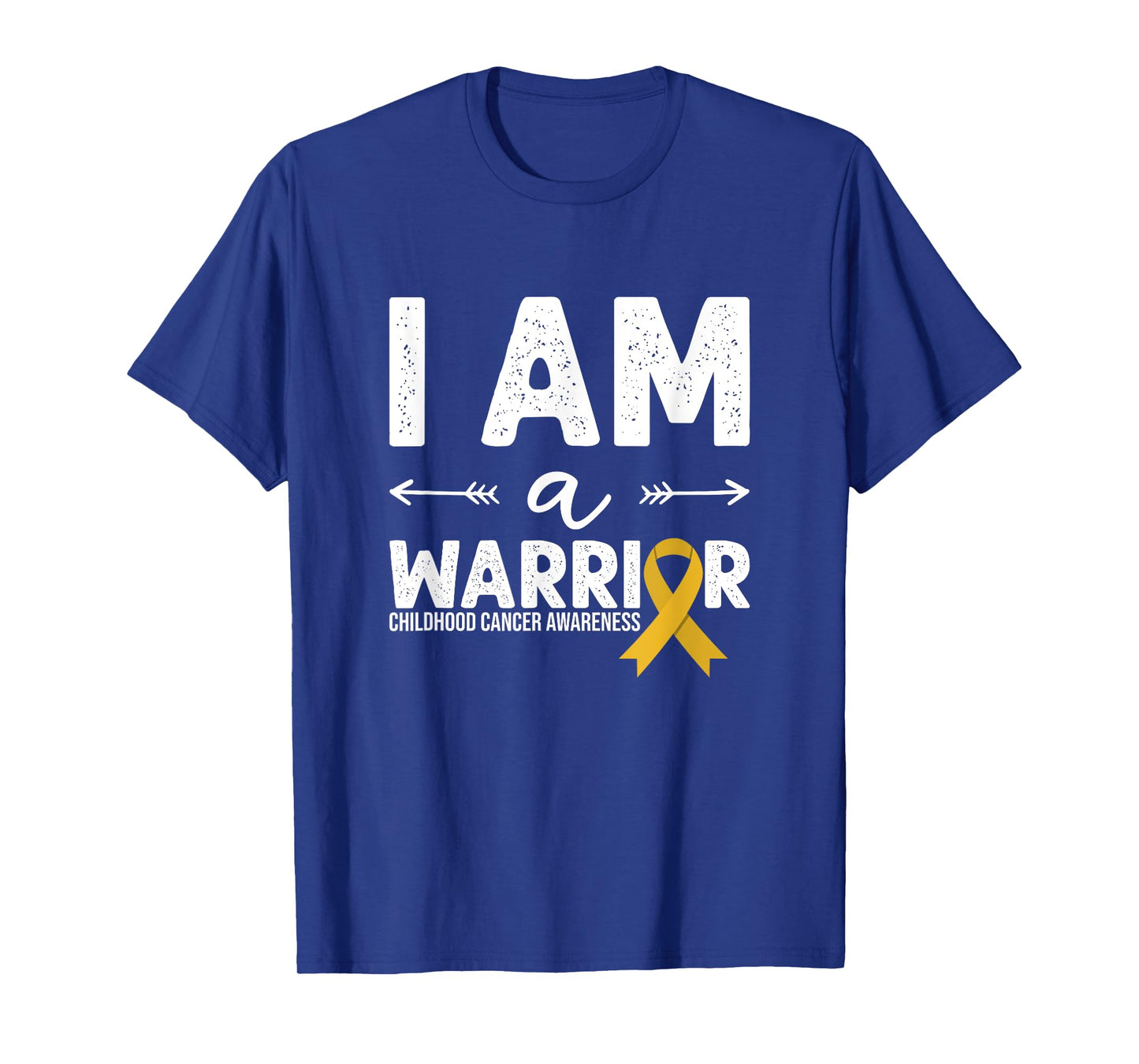 I Am A Warrior - Golden Ribbon Childhood Cancer Awareness T-Shirt