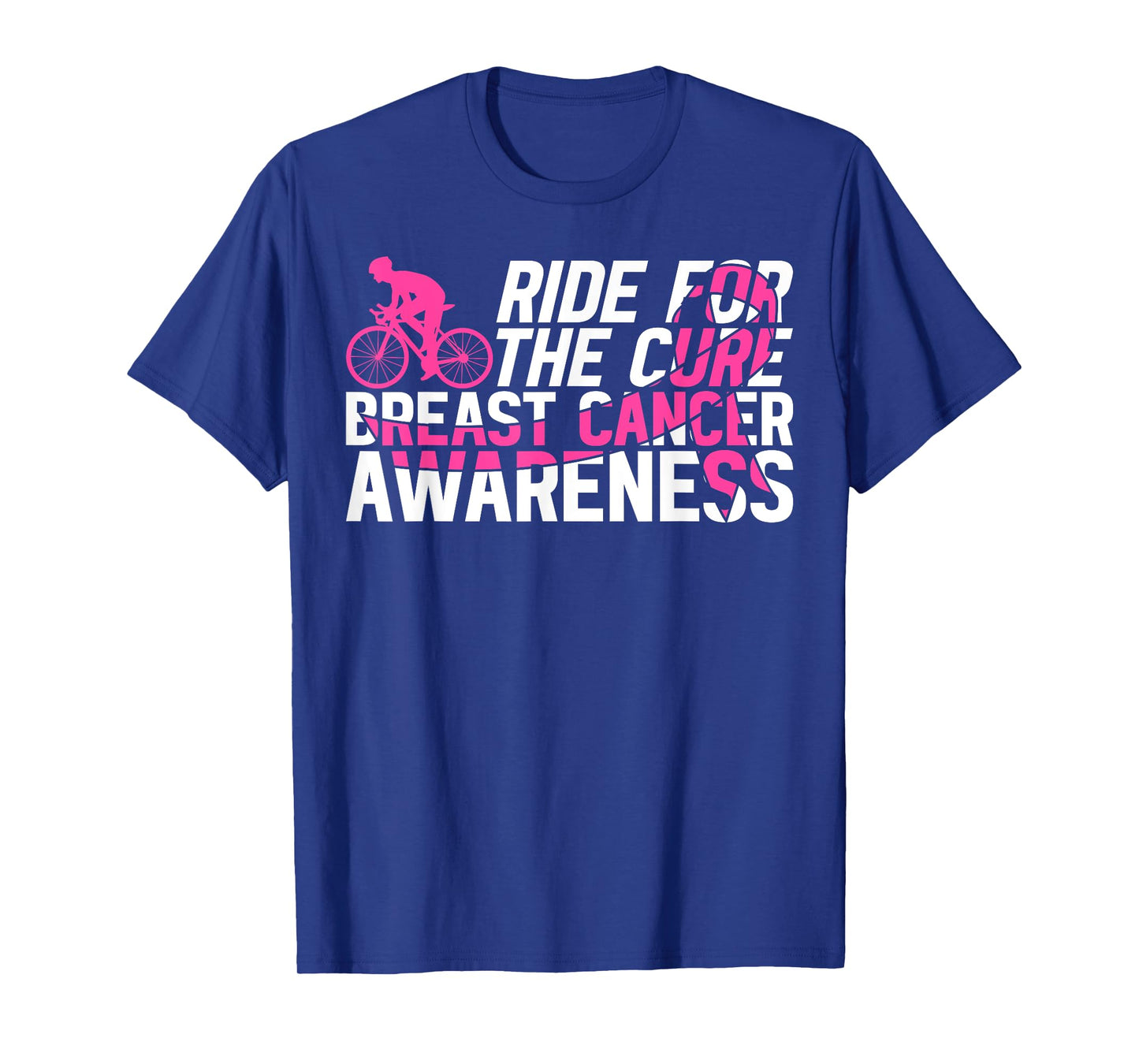 Ride For The Cure Cycling Breast Cancer Awareness Bicycle T-Shirt