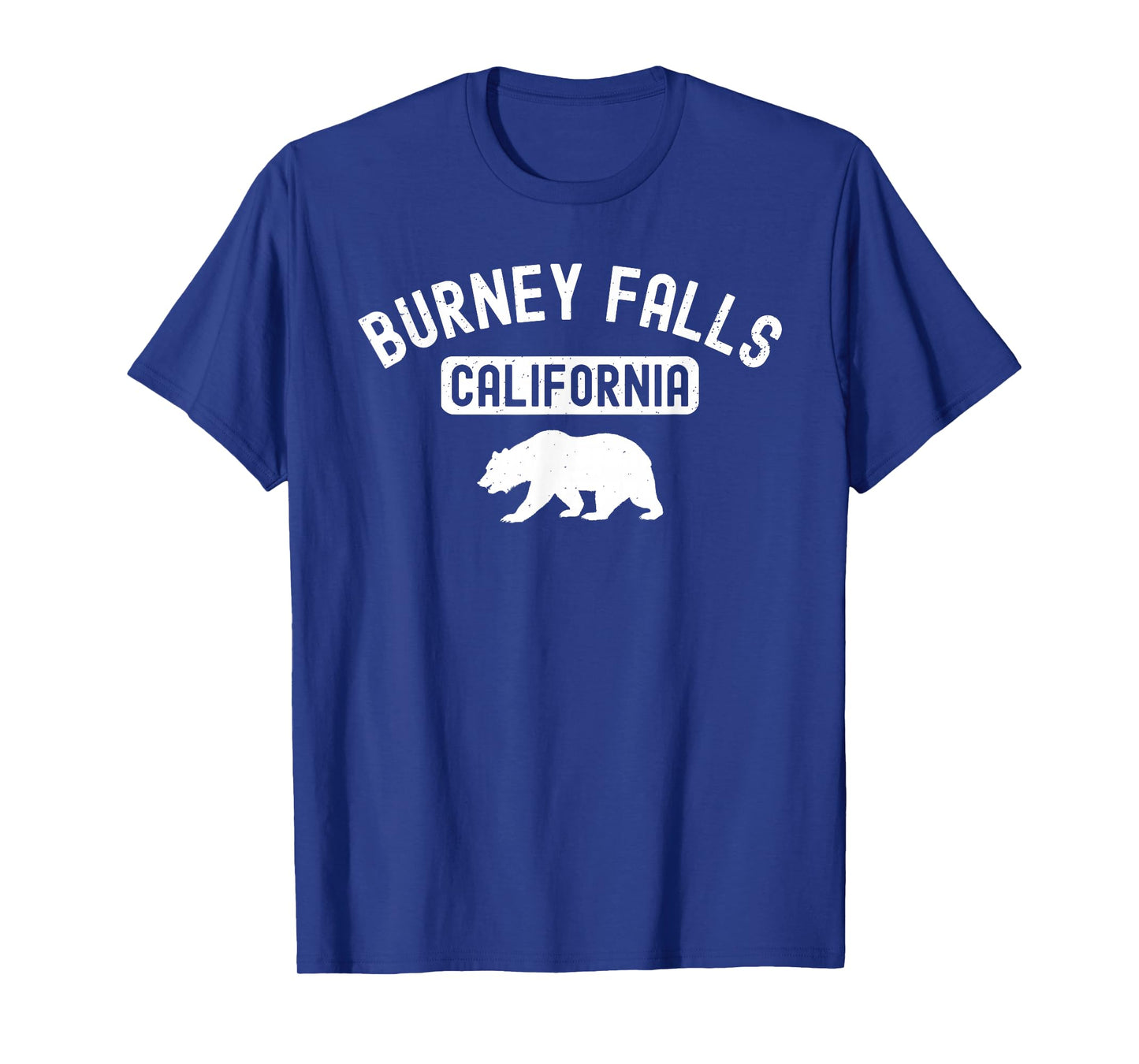 Burney Falls California USA Flag Vintage Cali Bear Shasta Ca T-Shirt