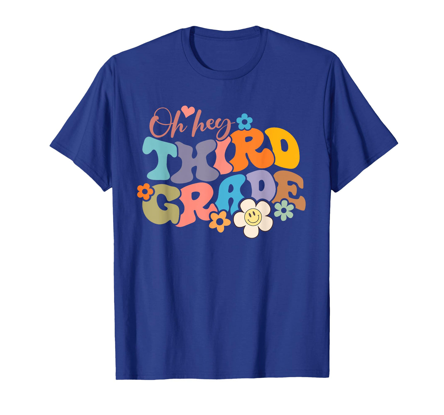 Boho Groovy Back to School Oh Hey Third Grade 3rd Grade T-Shirt