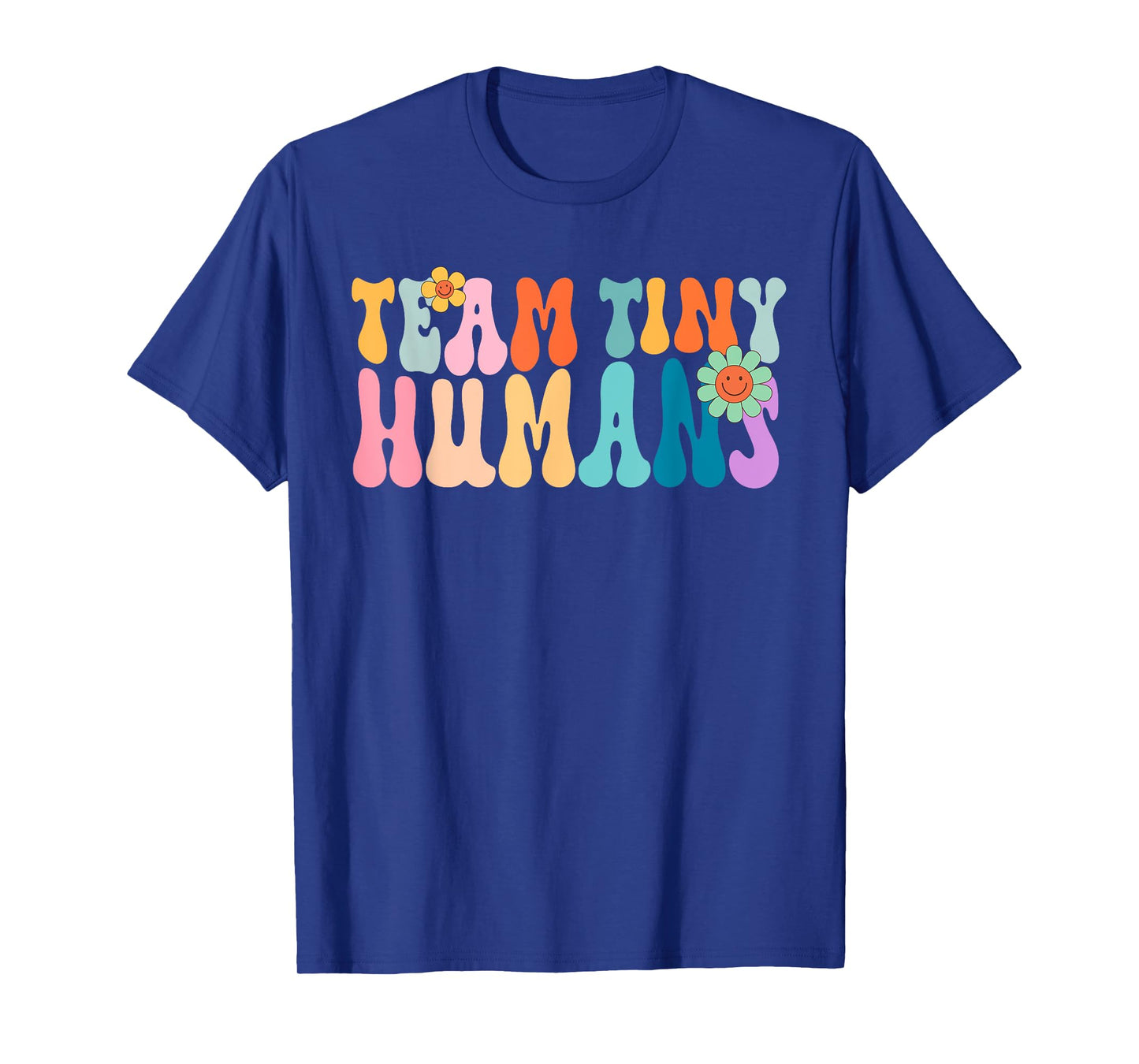 NICU Nurse Team Tiny Humans Neonatal ICU Vintage Groovy T-Shirt