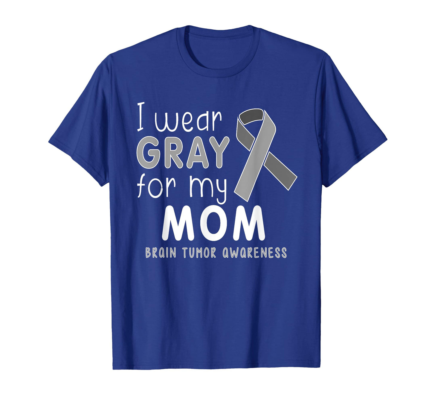 Child Youth I Wear Gray for My Mom, Brain Tumor Awareness T-Shirt
