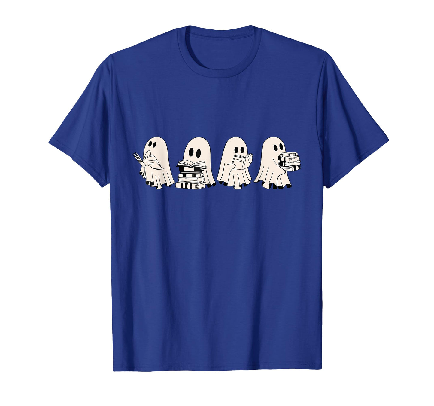 Funny Ghost Book Reading Halloween Books Lover Teacher Kids T-Shirt