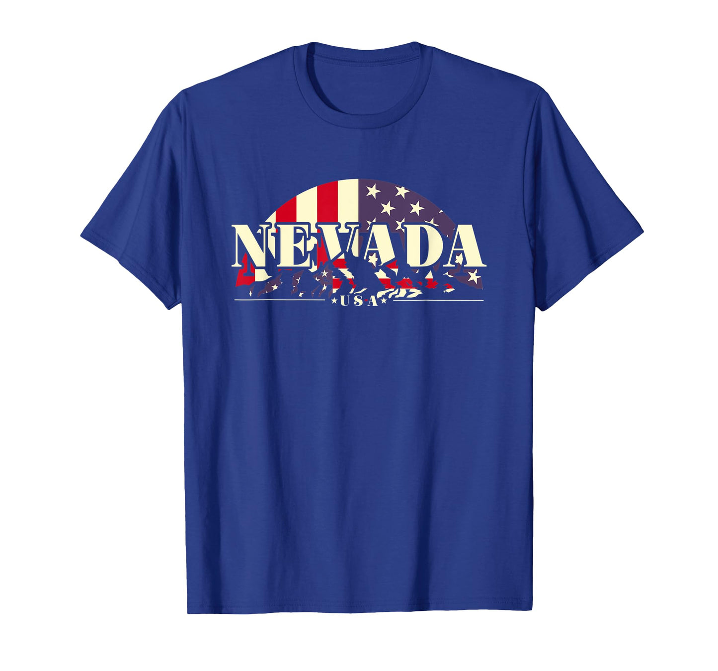 American State Nevada, Vintage Mountain Nature Hiking T-Shirt