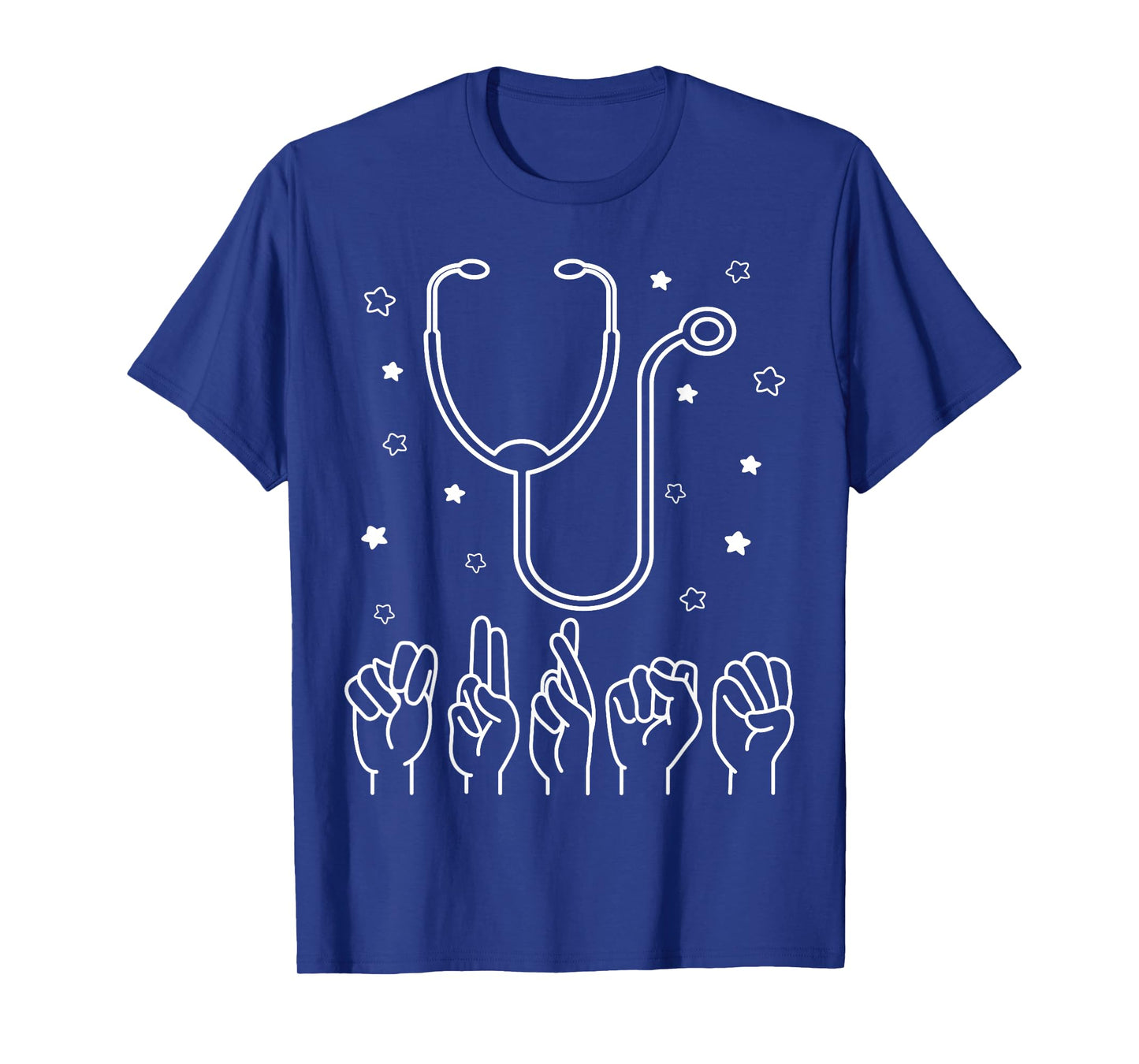 Nurse ASL Nurse American Sign Language Nursing Stethoscope T-Shirt