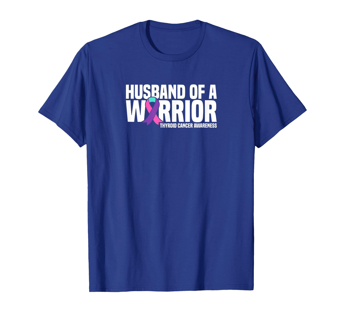 Husband of a Warrior Purple Ribbon Thyroid Cancer Awareness T-Shirt