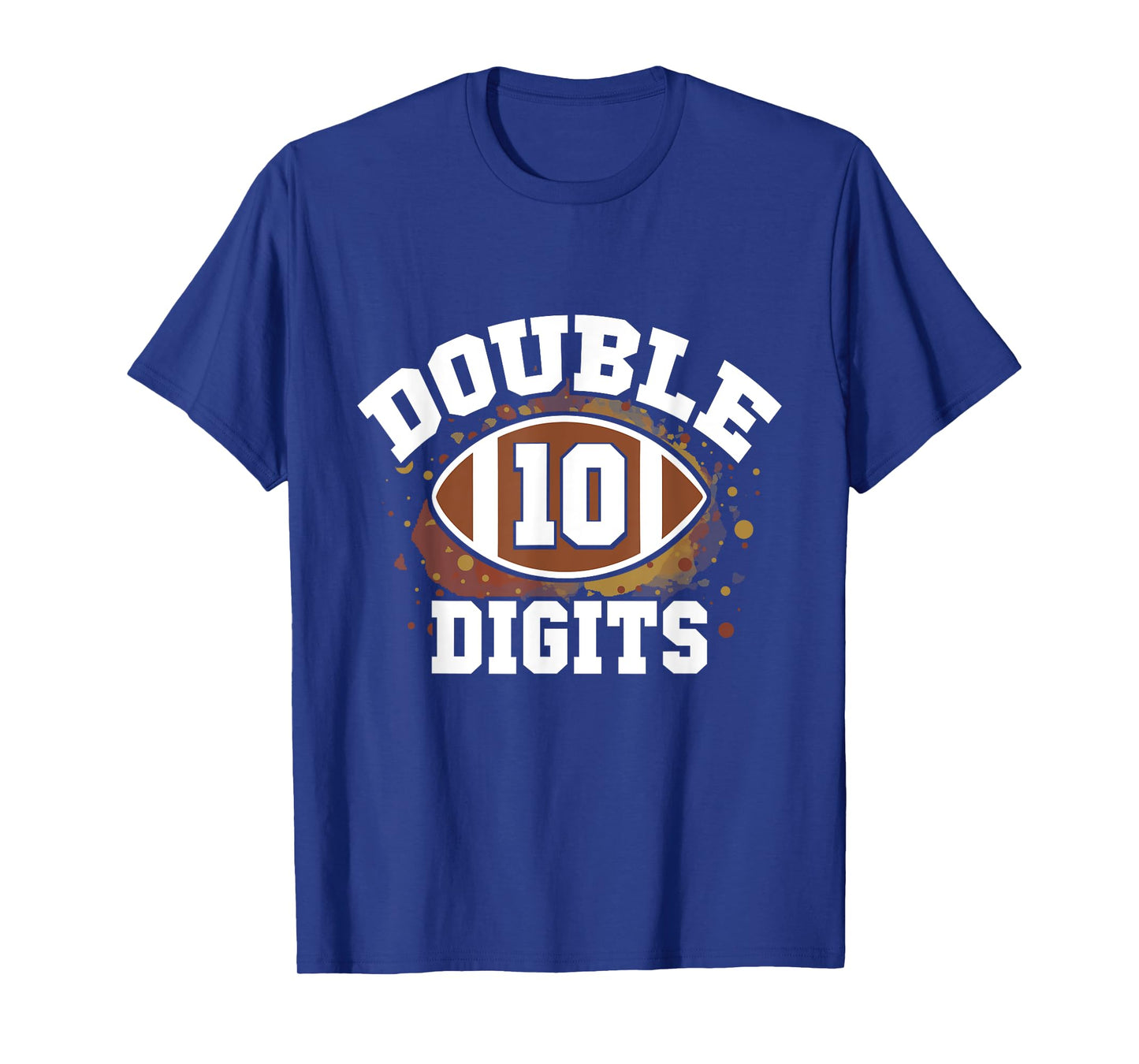 Double Digits Football Birthday Boy 10th Bday 10 Years Old T-Shirt