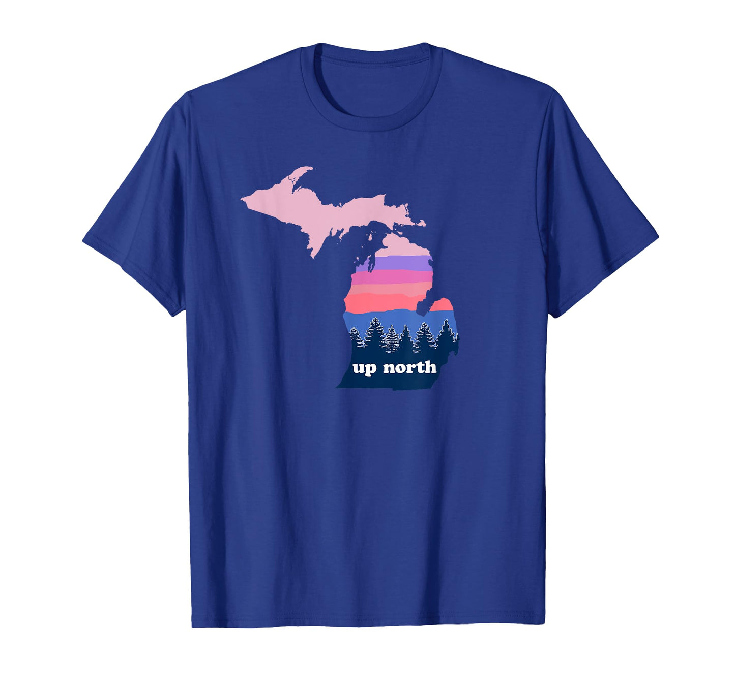 Up North Michigan Pine Tree Sunset T-Shirt