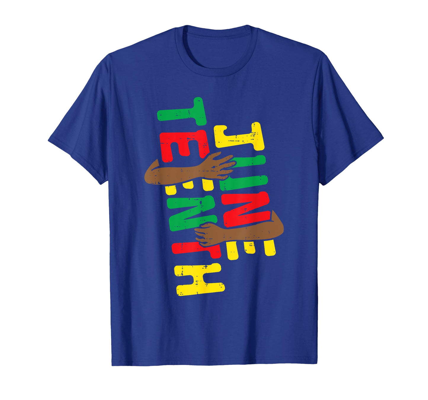 June Teenth Hug Arm Juneteenth June 19th 1865 Men Women Kids T-Shirt