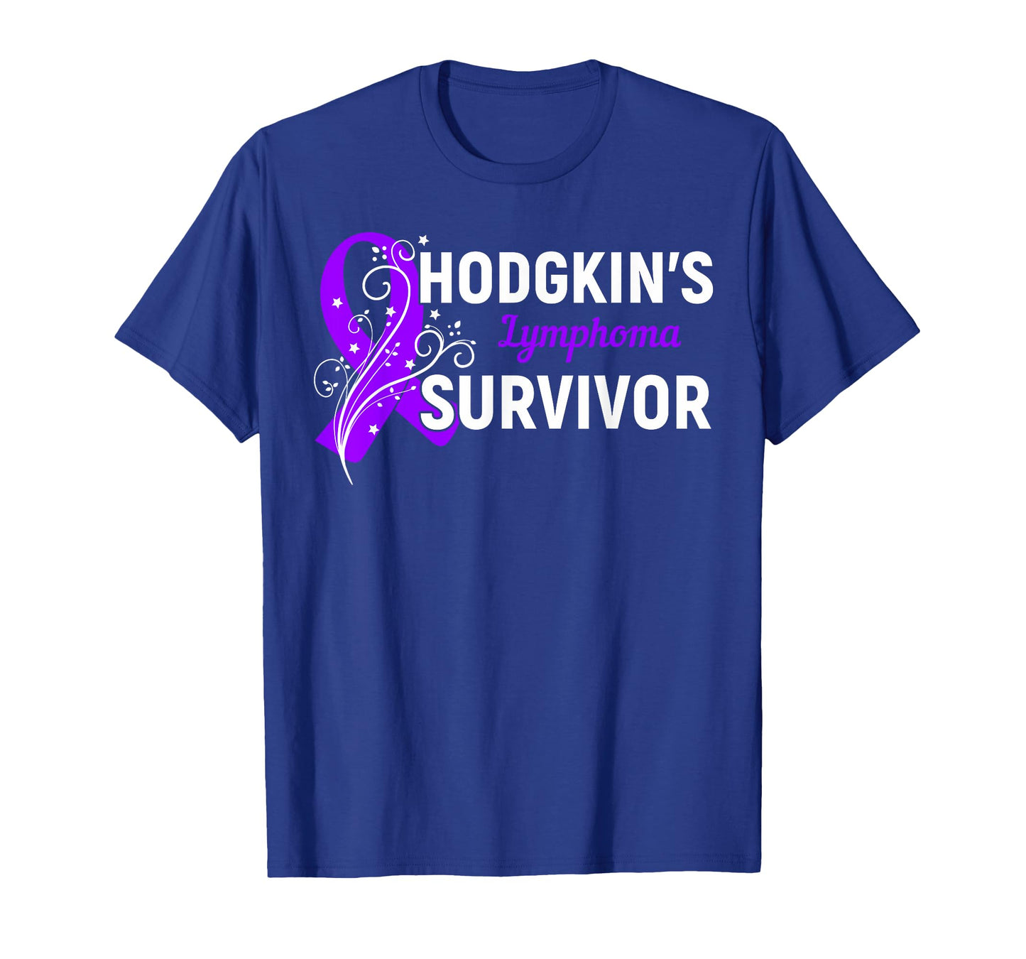 Hodgkin's Lymphoma Survivor Awareness Purple Ribbon Gift T-Shirt