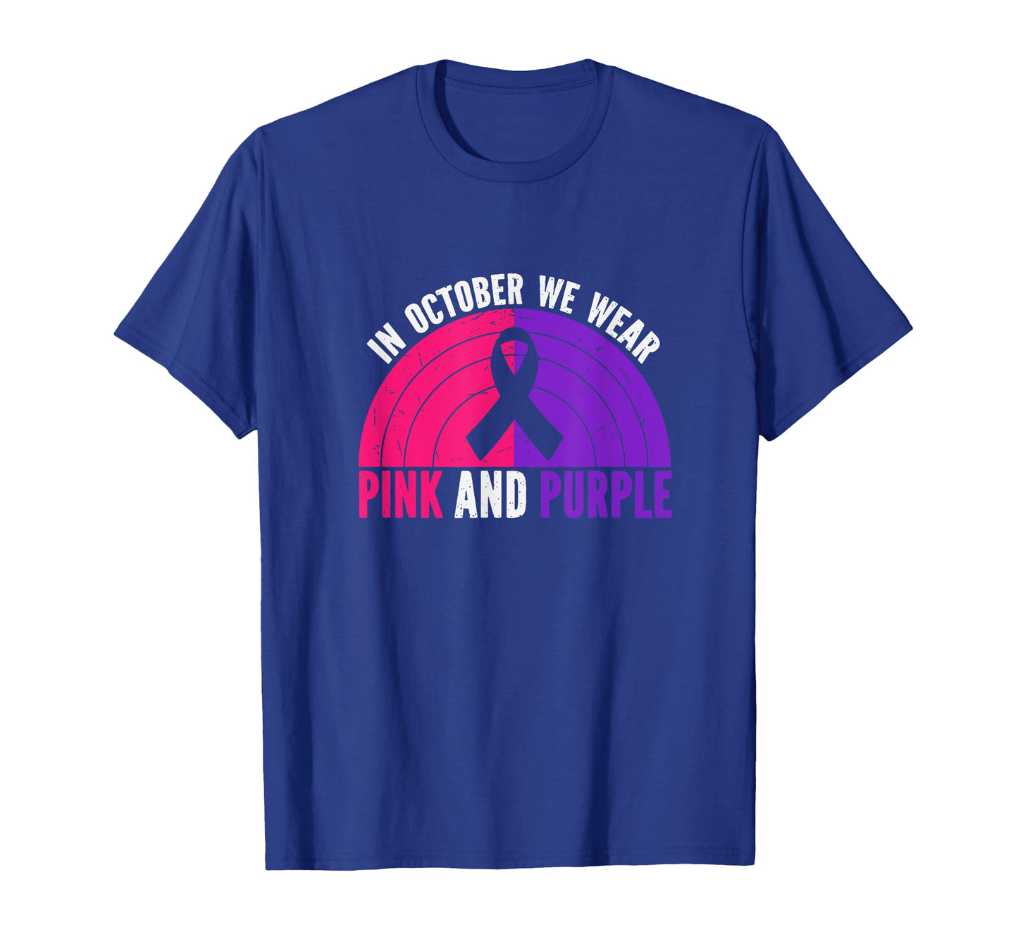 In October We Wear Pink And Purple October Awareness T-Shirt