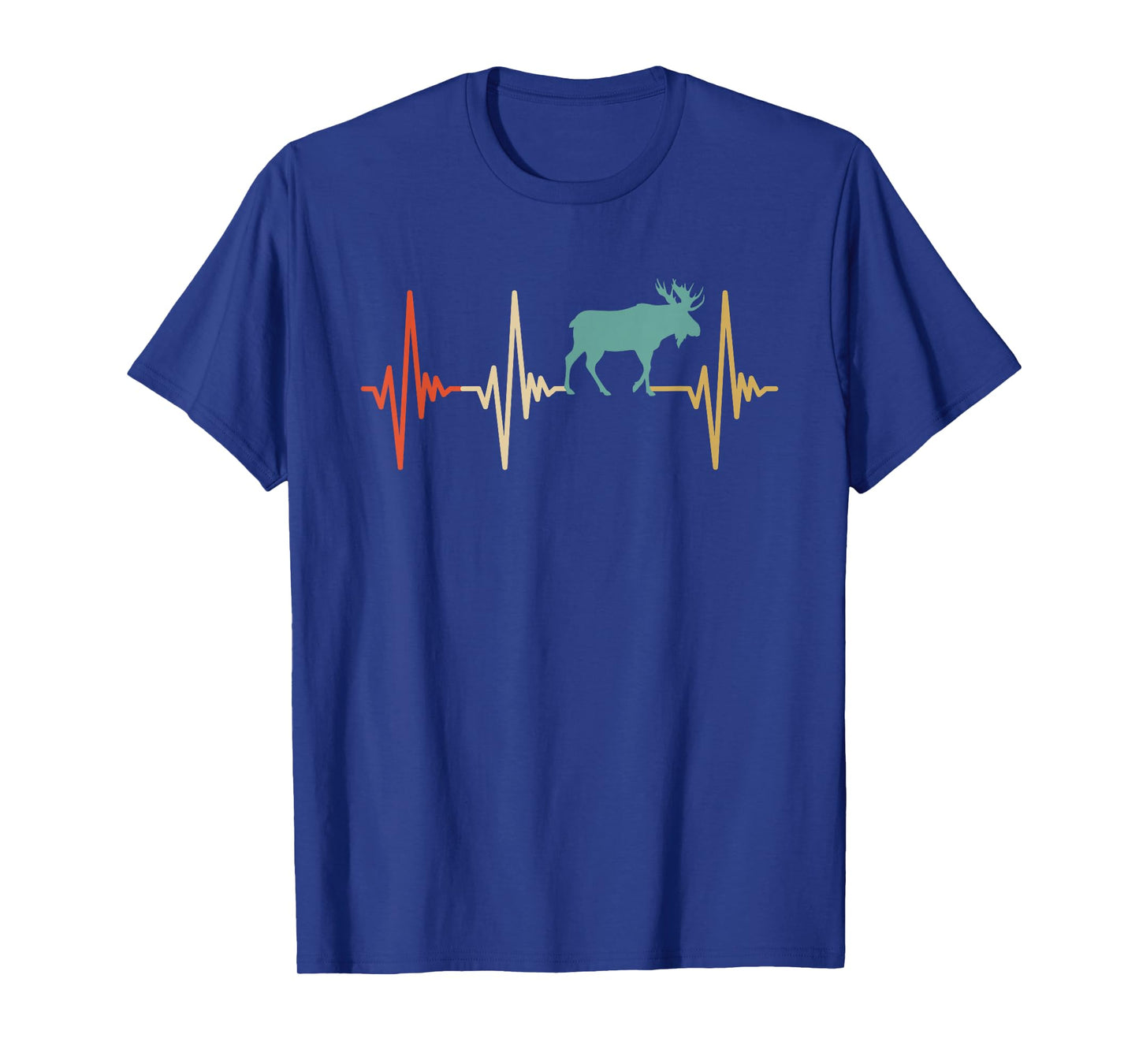 Moose Heartbeat Retro Vintage Design For Men Women T-Shirt