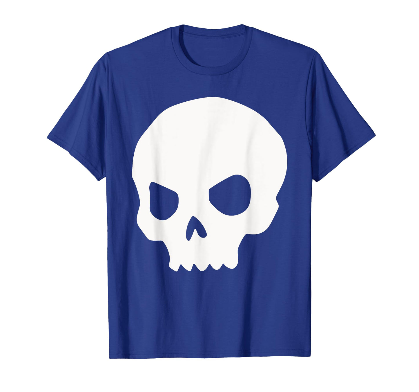 White Halloween Skeleton Silhouette Goth Punk Rock Skull T-Shirt
