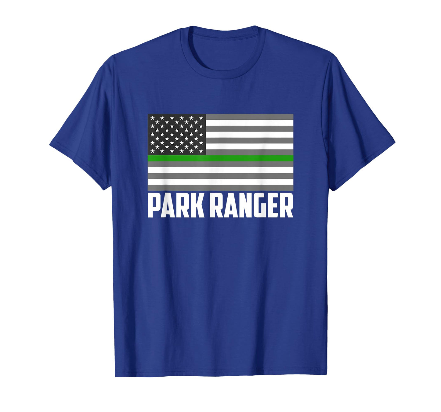 Park Ranger Green Line American Flag Wildlife Game Warden T-Shirt