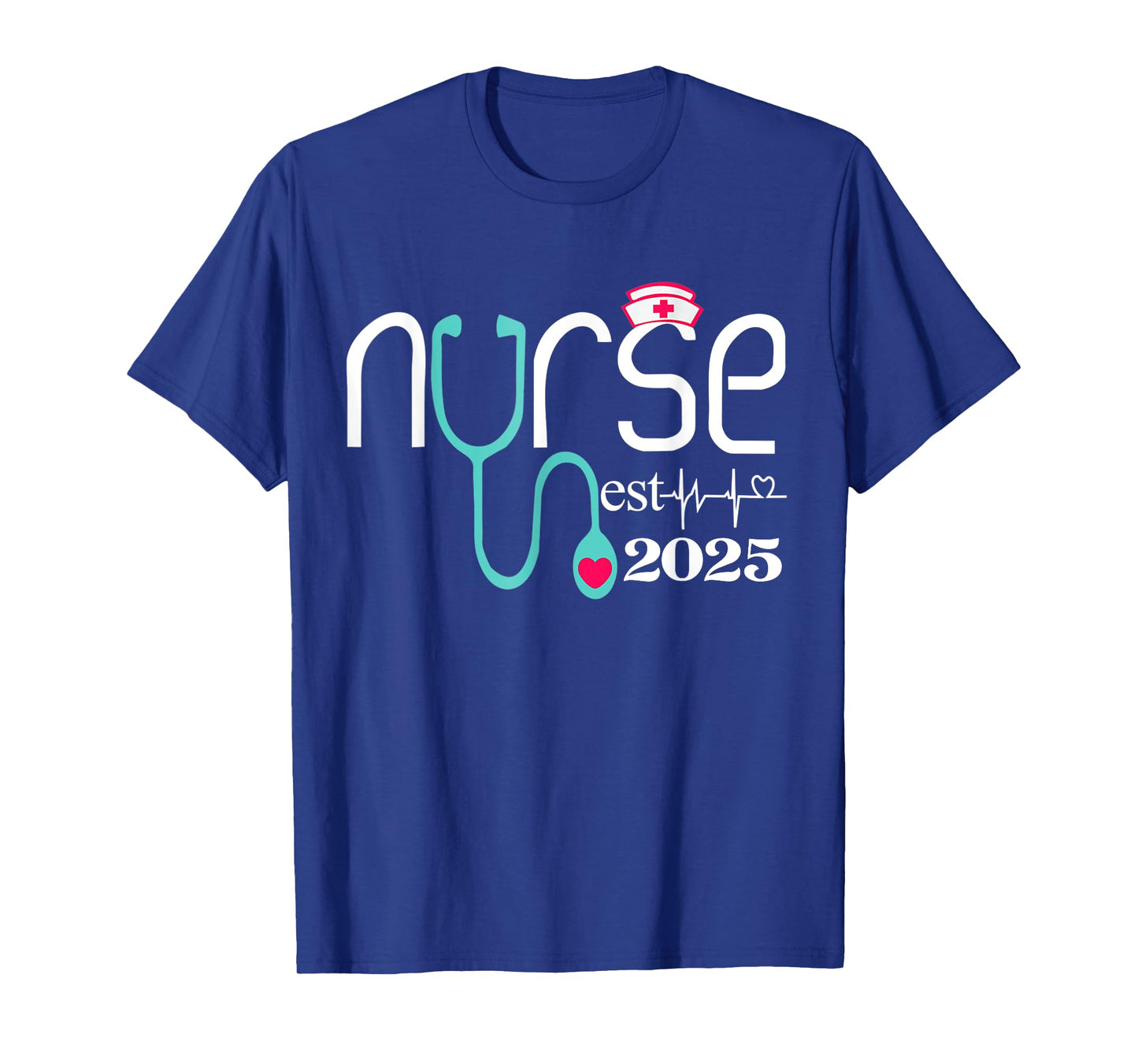 Nurse Est 2025 RN Nursing School Graduation Graduate Heart T-Shirt