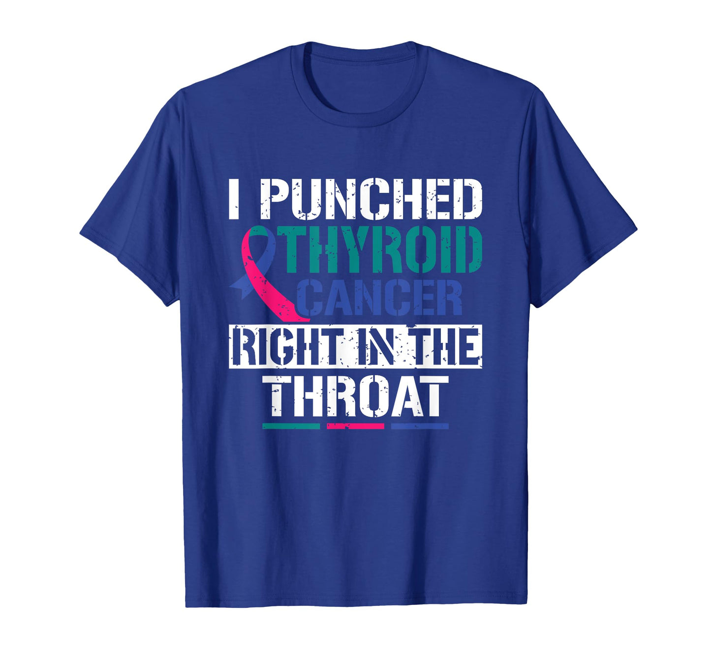 I Punched Thyroid Cancer Right In The Throat Warrior T-Shirt