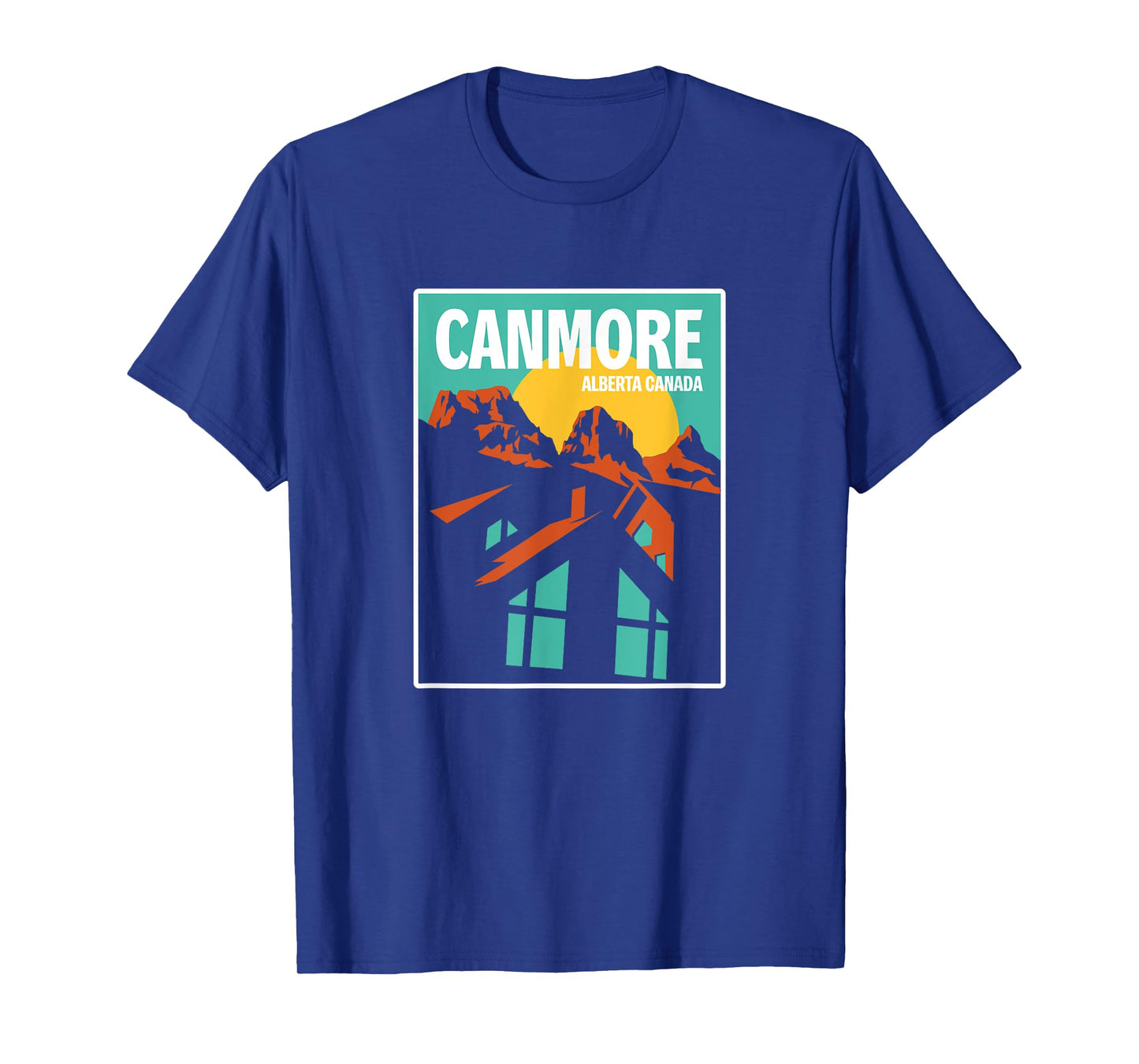 Retro Canada Alberta Canmore Three Sisters Mountains Gift T-Shirt