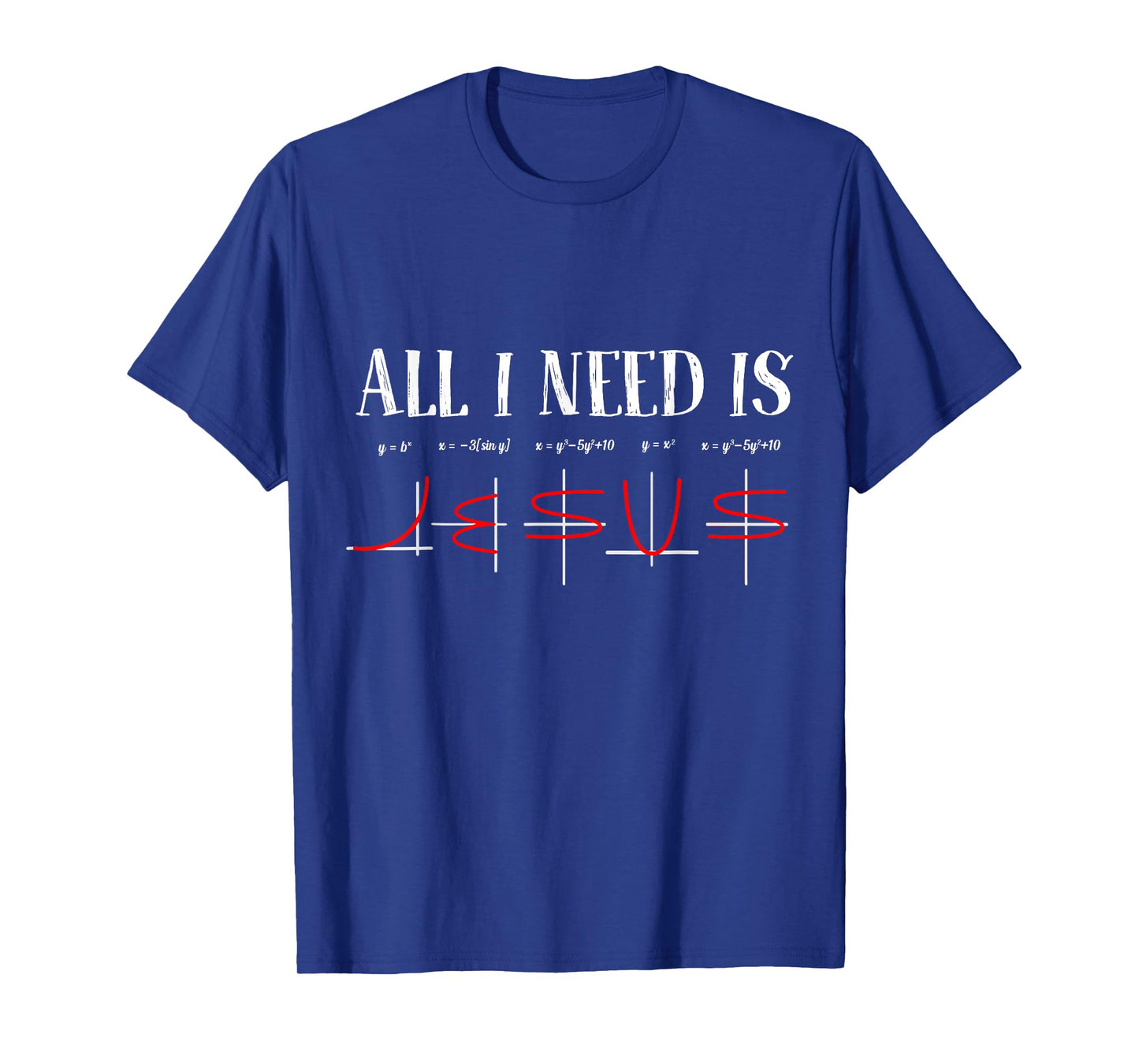 All I Need Is Jesus Math Funny Math Equation Christian Lover T-Shirt