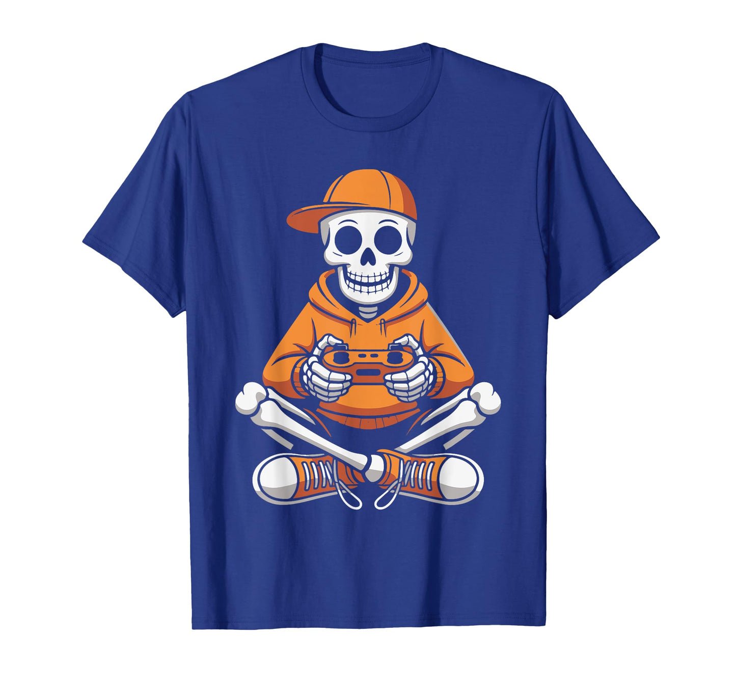 Wicked Skeleton Gamer Video Gaming Night Funny Halloween Fun T-Shirt