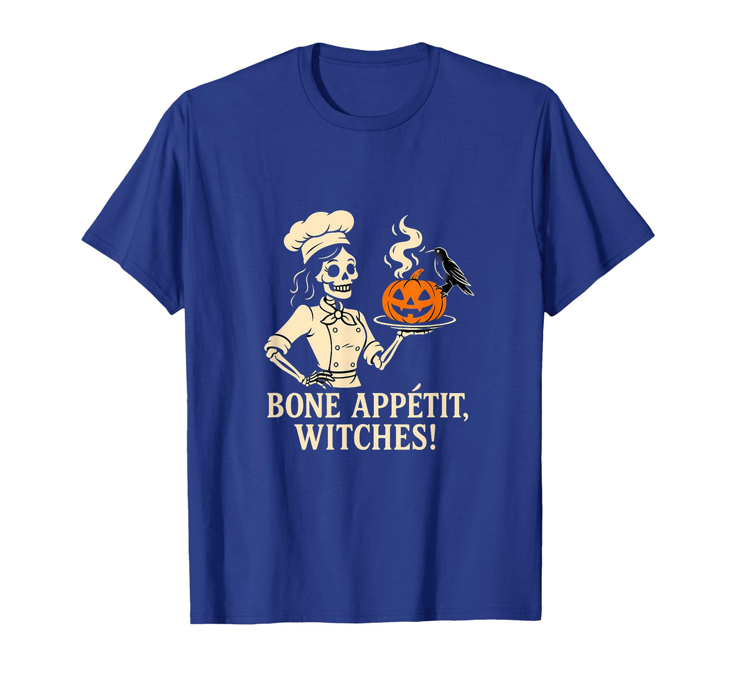 Bone Appétit Witches Halloween Skeleton Chef Costume T-Shirt