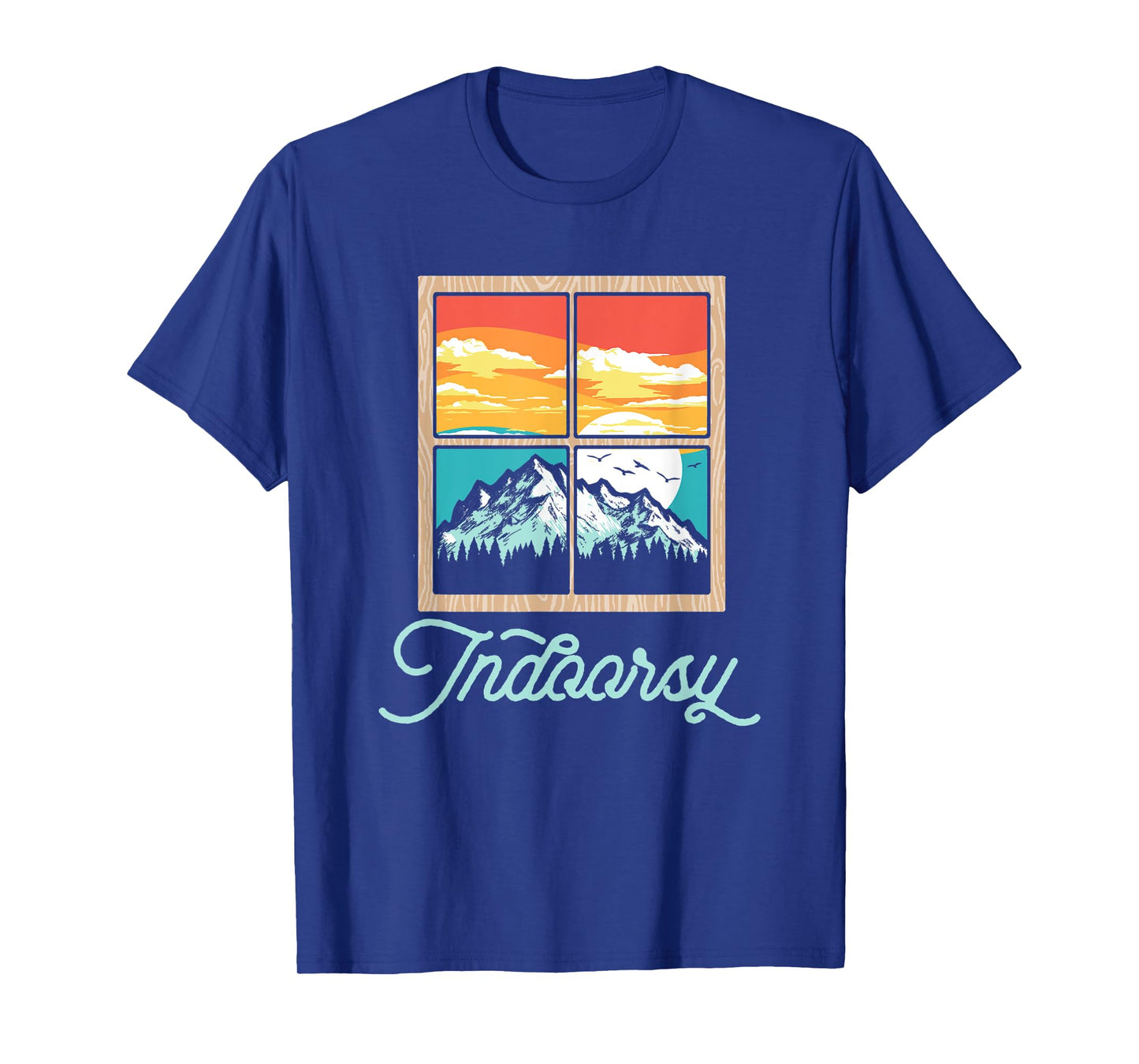 Indoorsy View from the Inside Funny Nature Window Graphic T-Shirt