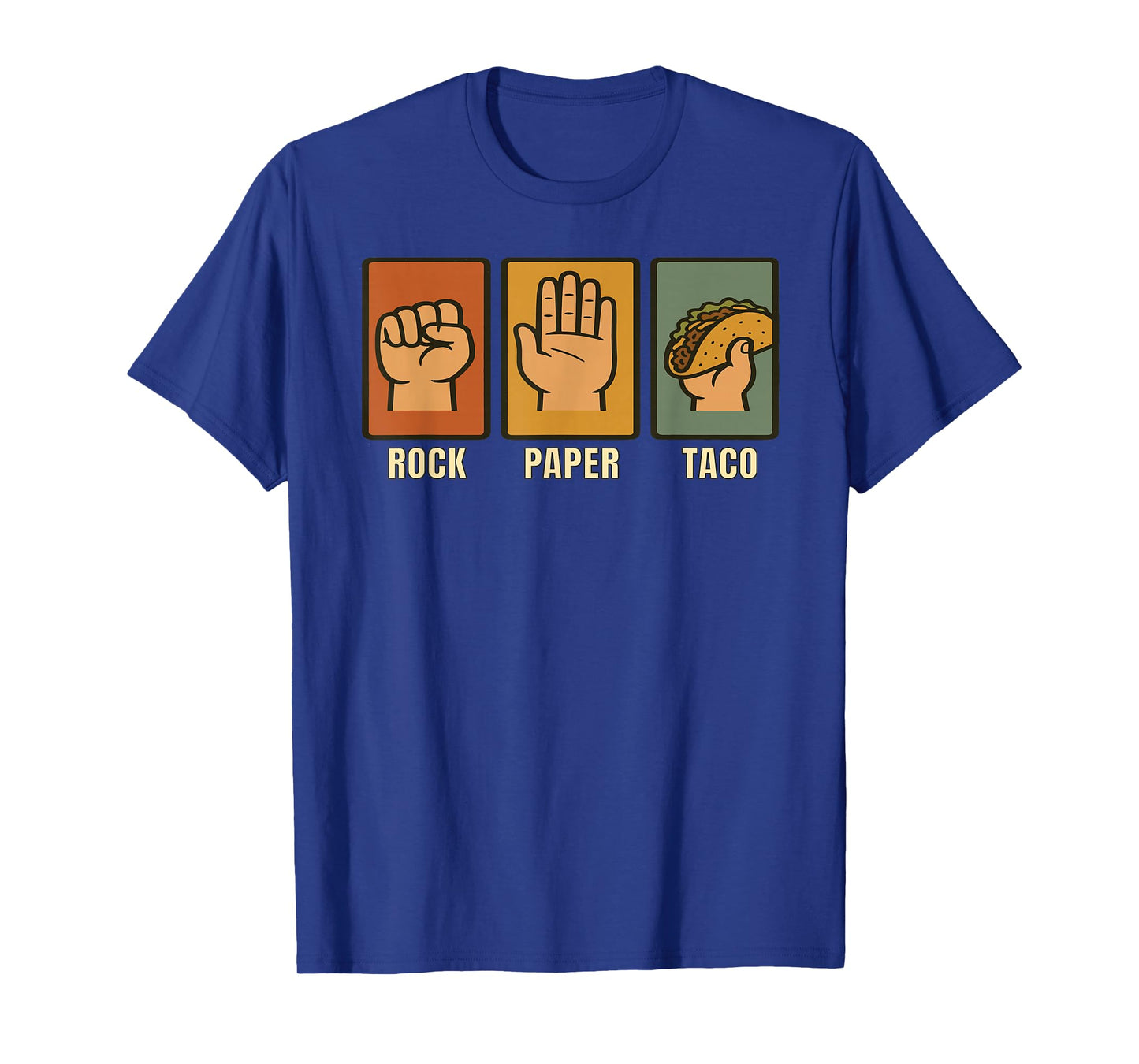 Funny Rock Paper Scissors Taco Retro Humor Design T-Shirt