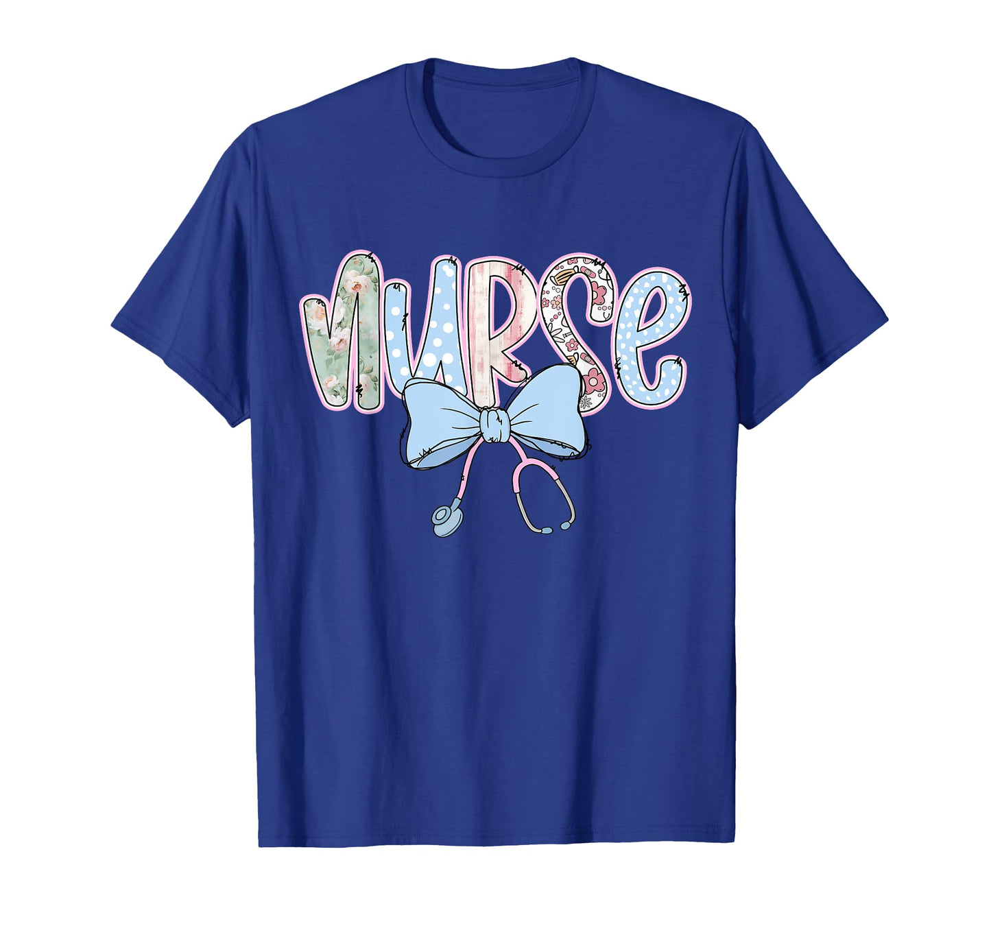 Coquette Bow RN Nurse Stethoscope Nursing School Nurse Week T-Shirt