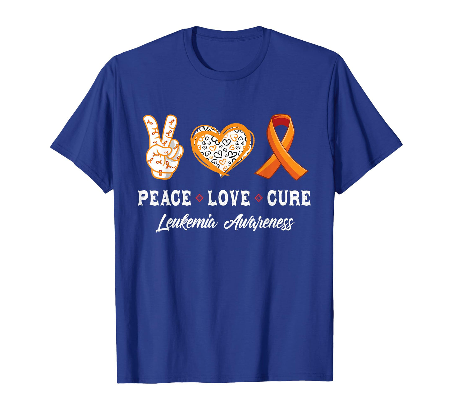Peace Love cure Leukemia awareness men women kids Leukemia T-Shirt
