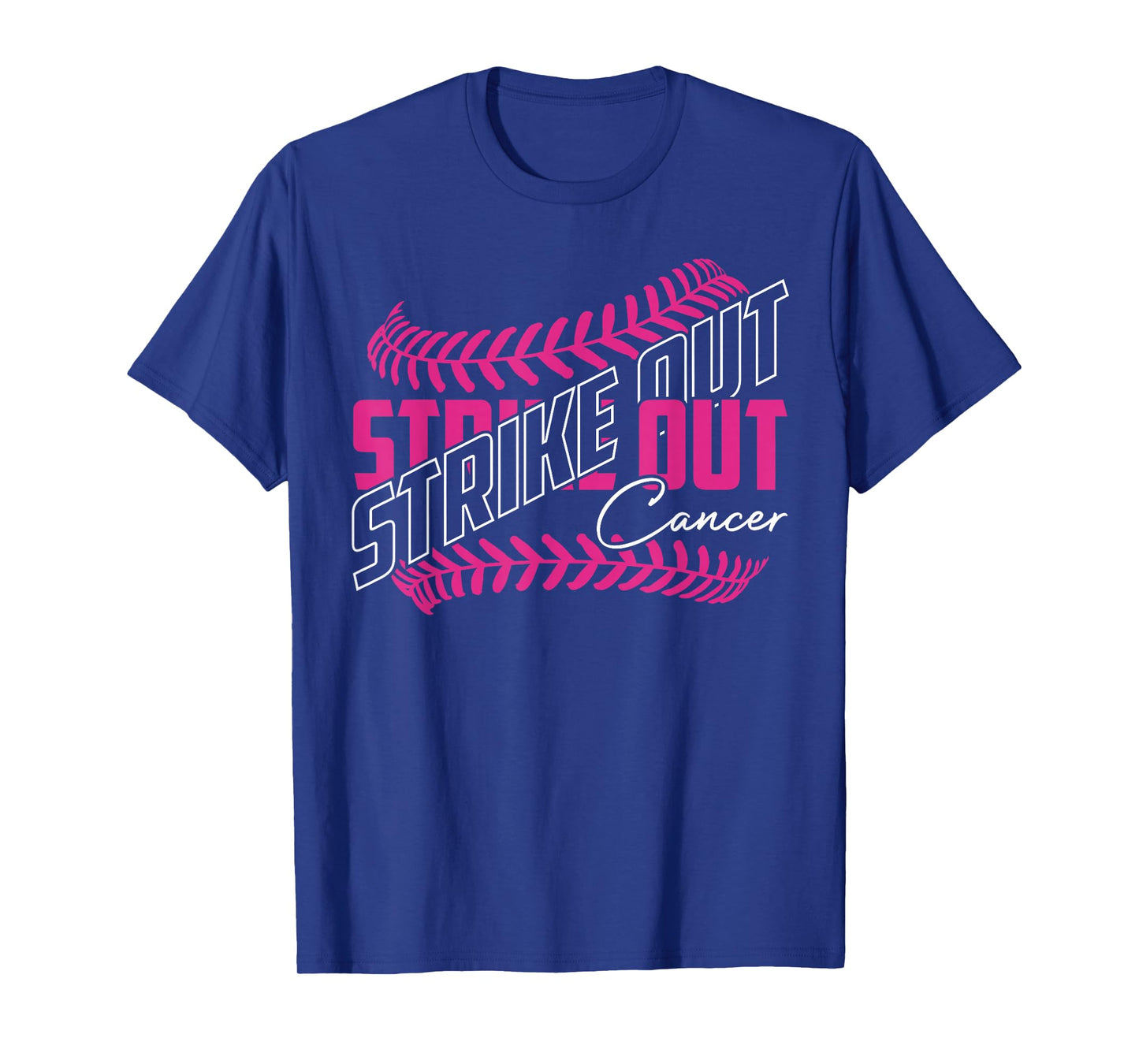 Strike Out Cancer Baseball Softball Breast Cancer Awareness T-Shirt