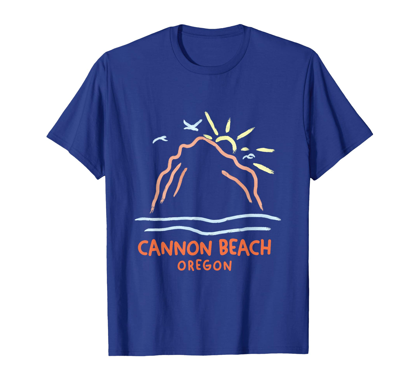 Funny Cannon Beach Oregon Souvenir Haystack Rock Minimalism T-Shirt