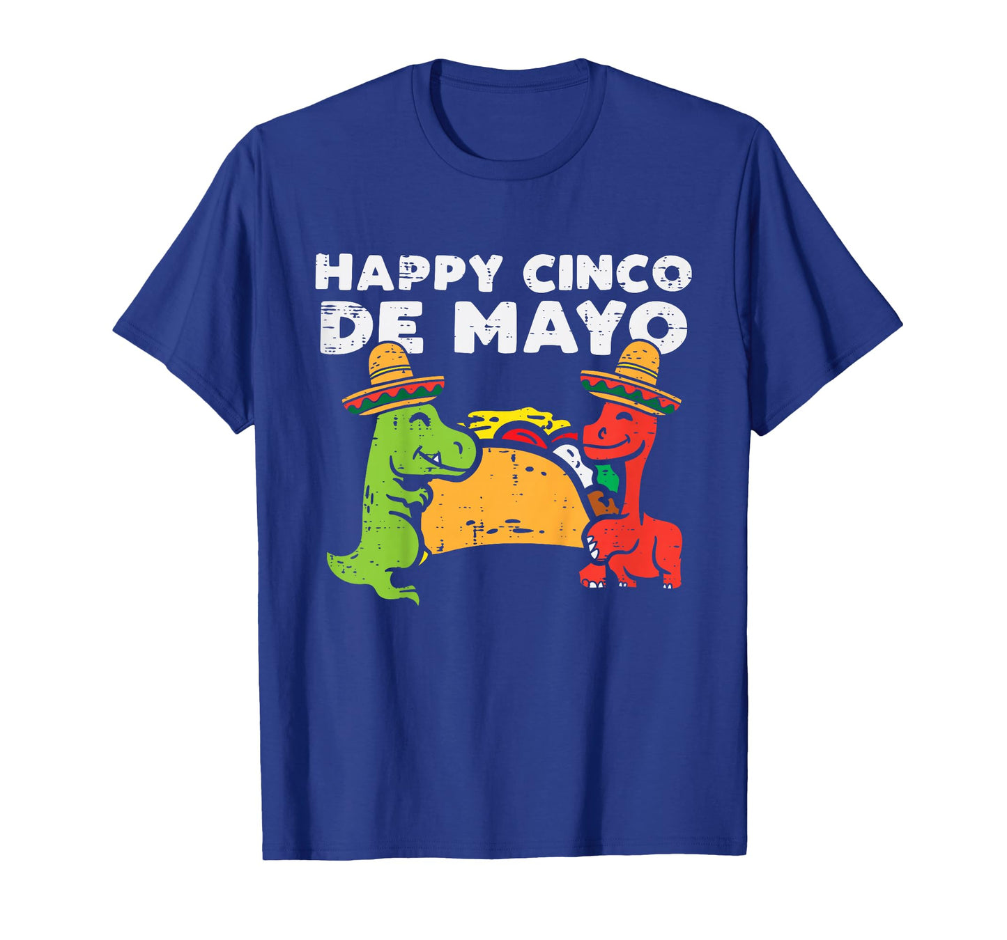 Kids Happy Cinco De Mayo Dinos Taco Mexican Kids Toddler Boys T-Shirt
