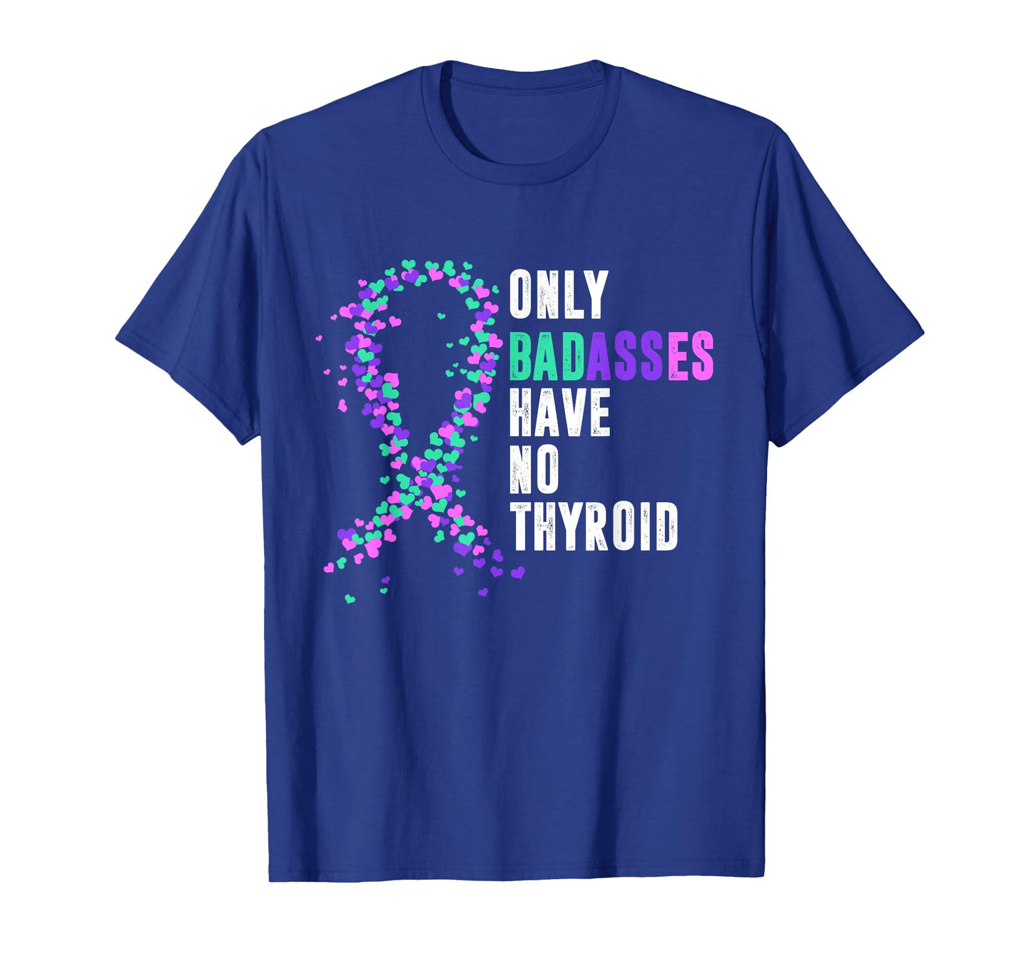 Thyroid Cancer Ribbon Thyroidectomy Removal Surgery Badasses T-Shirt