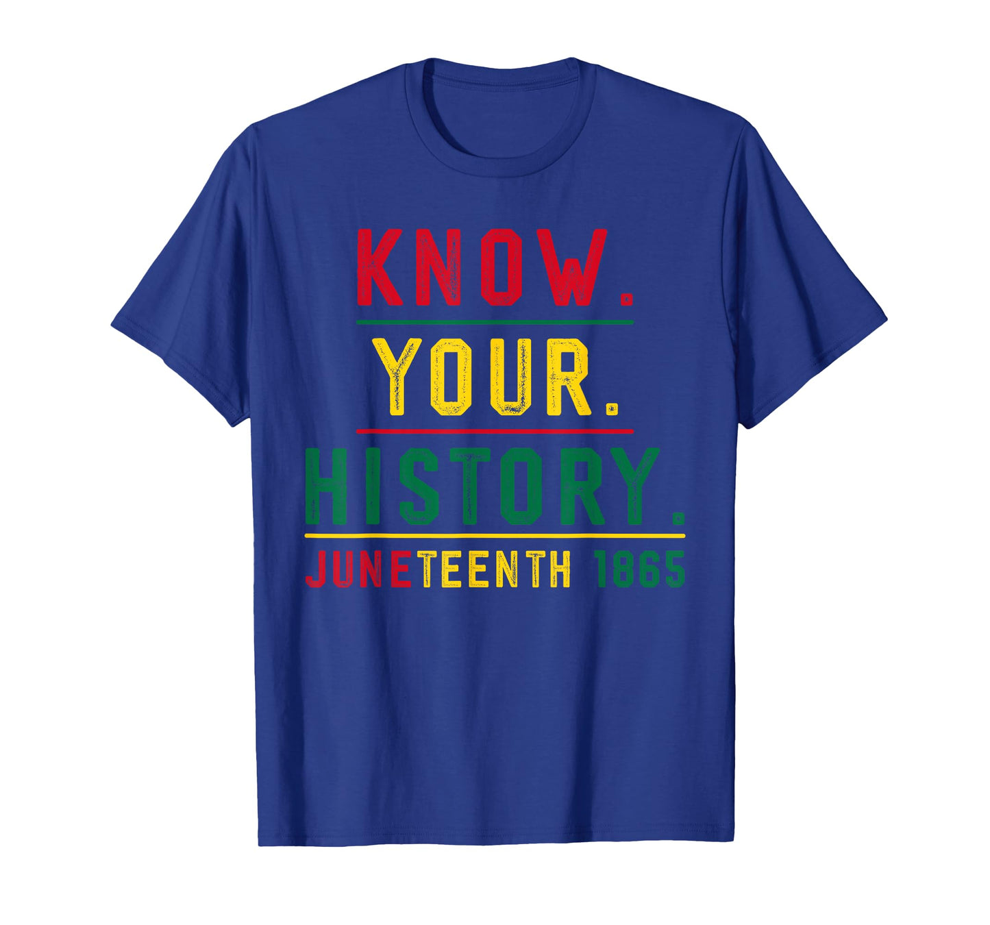 Juneteenth Know Your History June 1865 Black History T-Shirt